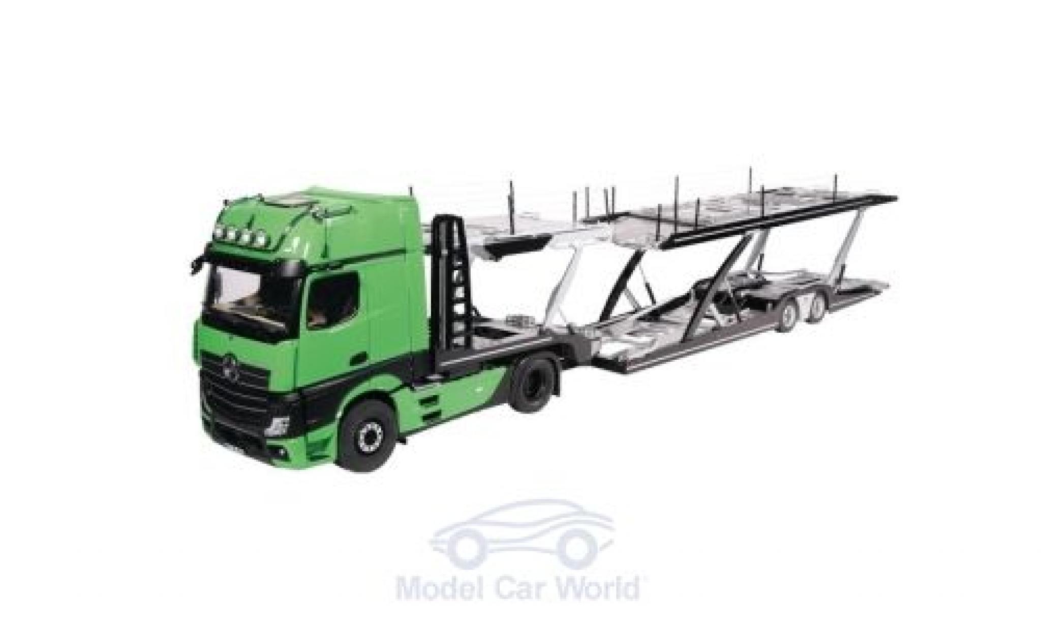 Mercedes Actros 1/18 NZG GigaSpace 4X2 FH25 groen/grijs 2018 Autotransporter modelauto