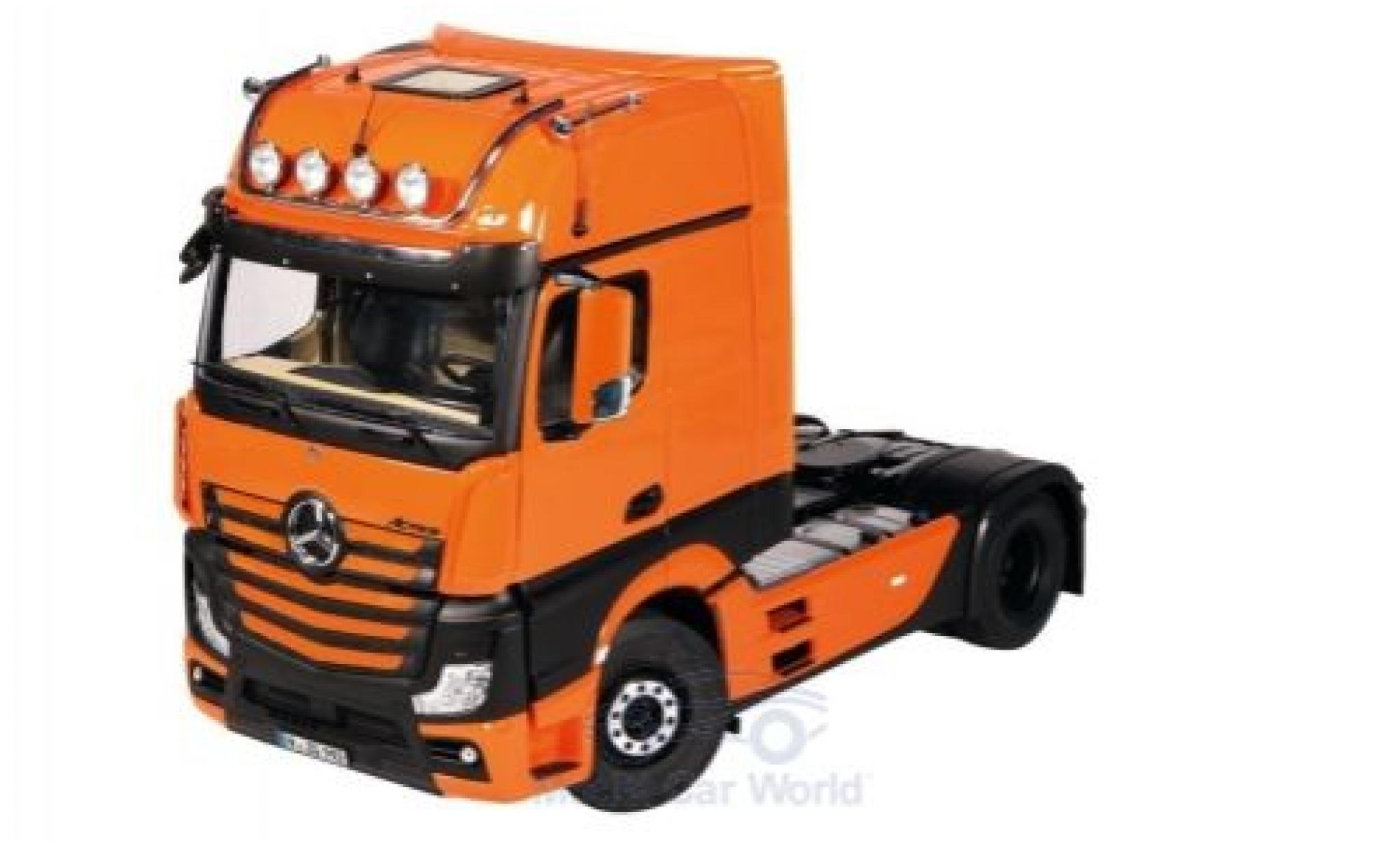 Mercedes Actros 1/18 NZG GigaSpace 4X2 oranje/zwart modelauto