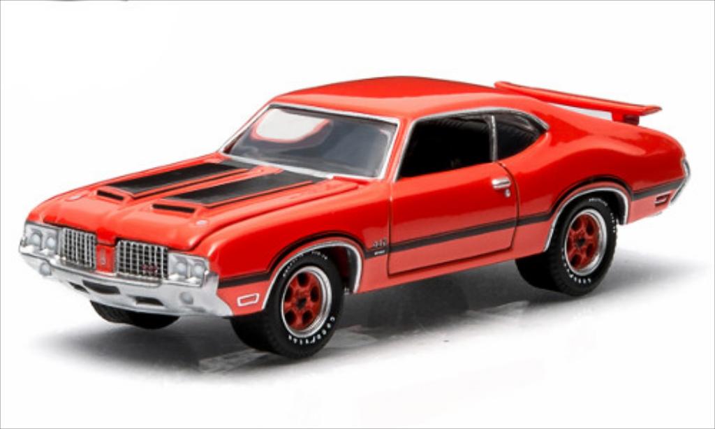Oldsmobile Cutlass 1/64 Greenlight 442 oranje 1972 modelauto