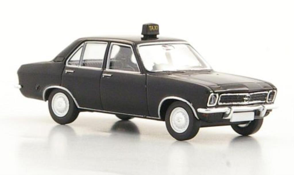Opel Ascona A 1/87 Brekina A Taxi zwart 4-Turer modelauto
