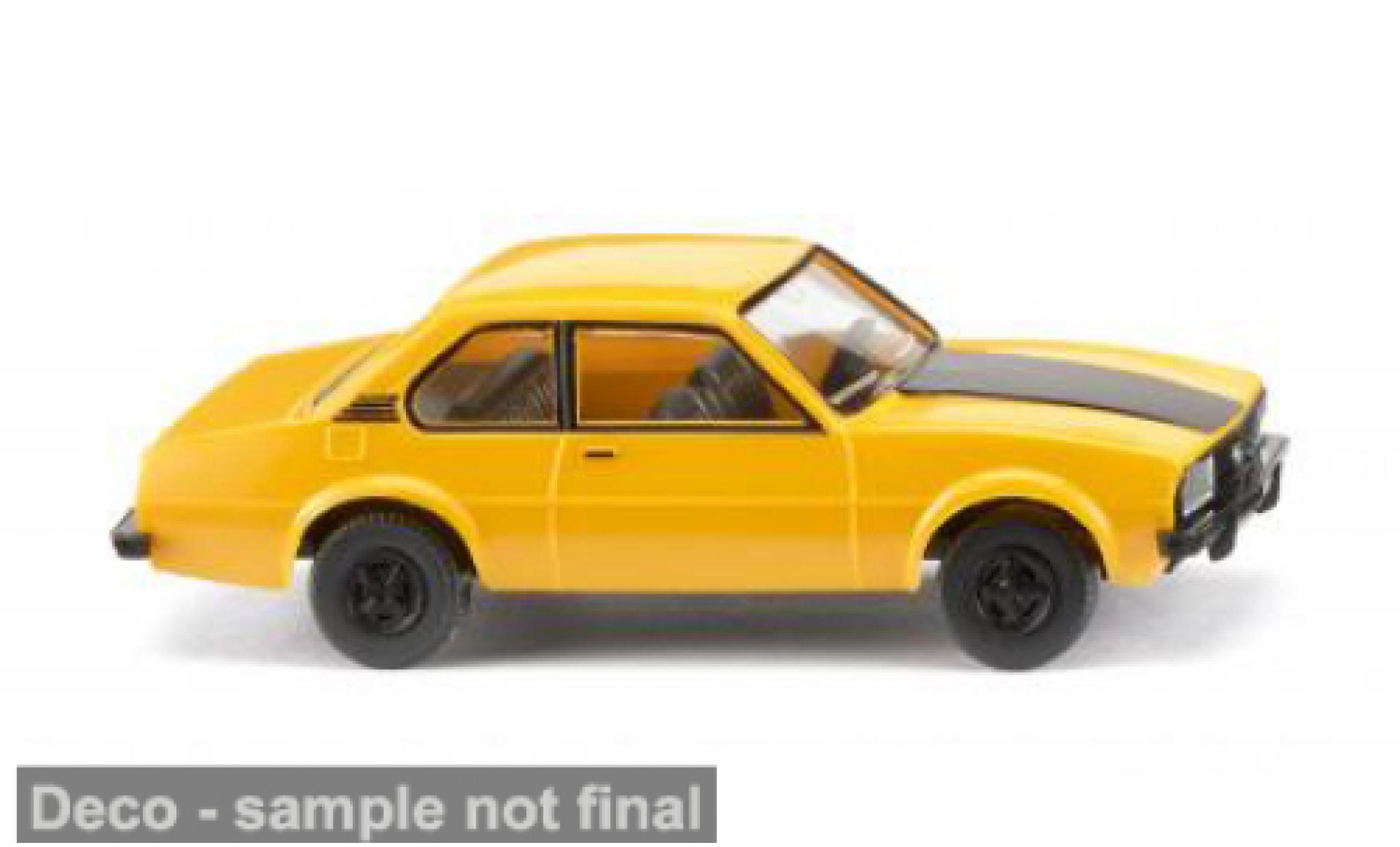 Opel Ascona 1/87 Wiking B geel/zwart 1975 1:87 modelauto