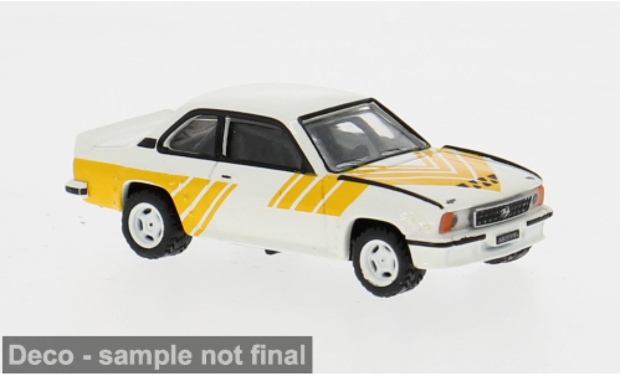 Opel Ascona 1/87 Brekina B i400 wit/geel 1980 1:87 modelauto