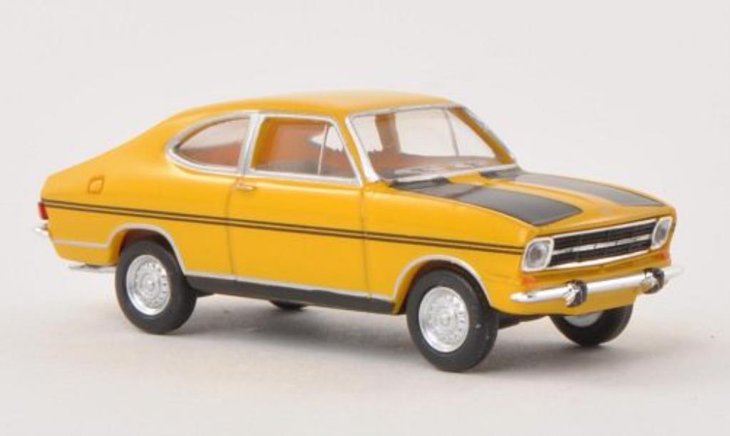 Opel Kadett B 1/87 Herpa B Coupe Rally geel/matt-zwart modelauto