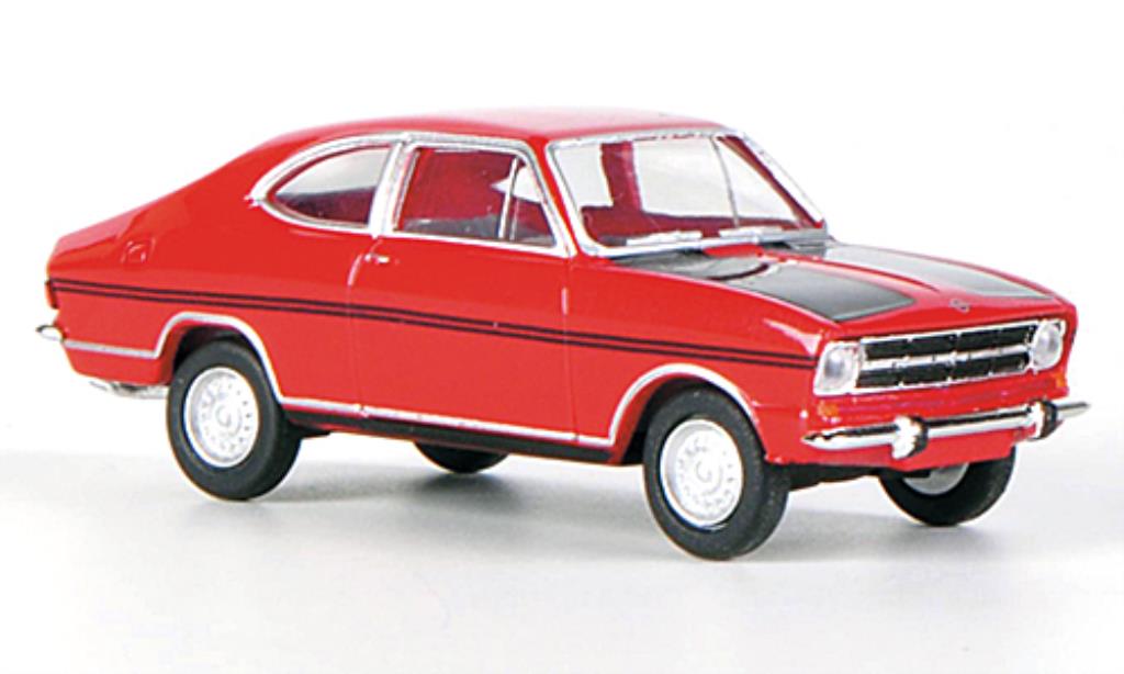 Opel Kadett B 1/87 Herpa B Rallye rood/zwart modelauto