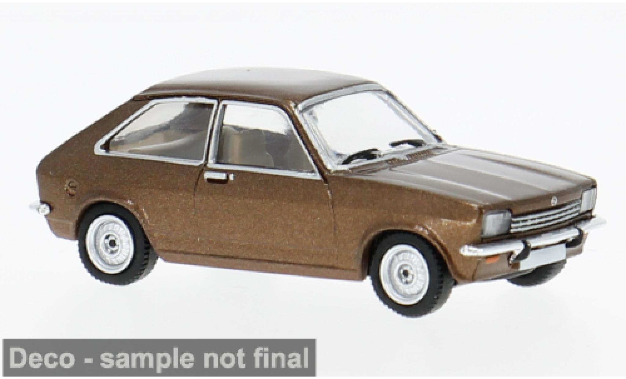 Opel Kadett 1/87 PCX87 C City bruin 1975 1:87 modelauto