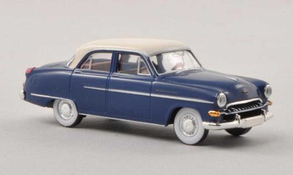 Opel Kapitan 1/87 Brekina blauw/beige 1954 modelauto