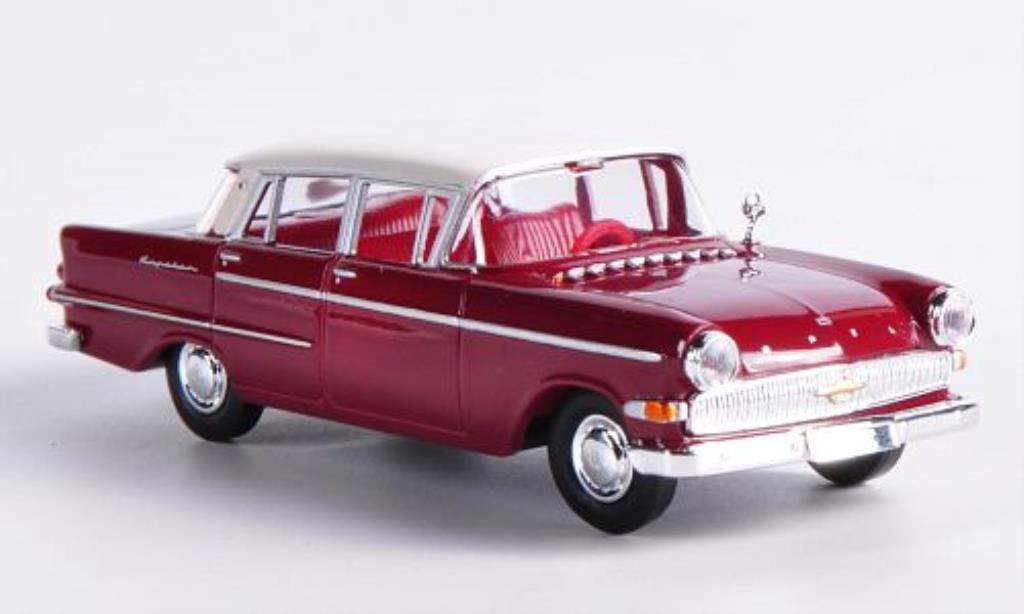Opel Kapitan 1/87 Brekina P2.6 rood/wit modelauto