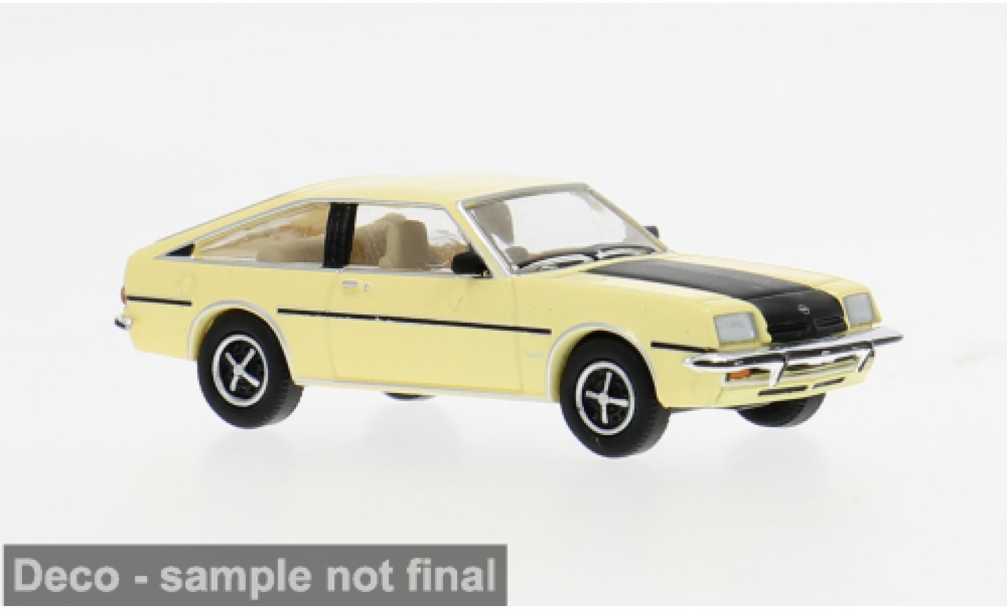 Opel Manta 1/87 PCX87 B CC geel 1978 1:87 modelauto