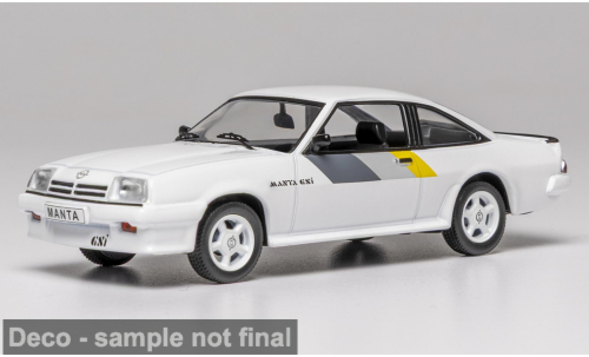 Opel Manta 1/43 IXO B GSI wit/Dekor 1984 1:43 modelauto