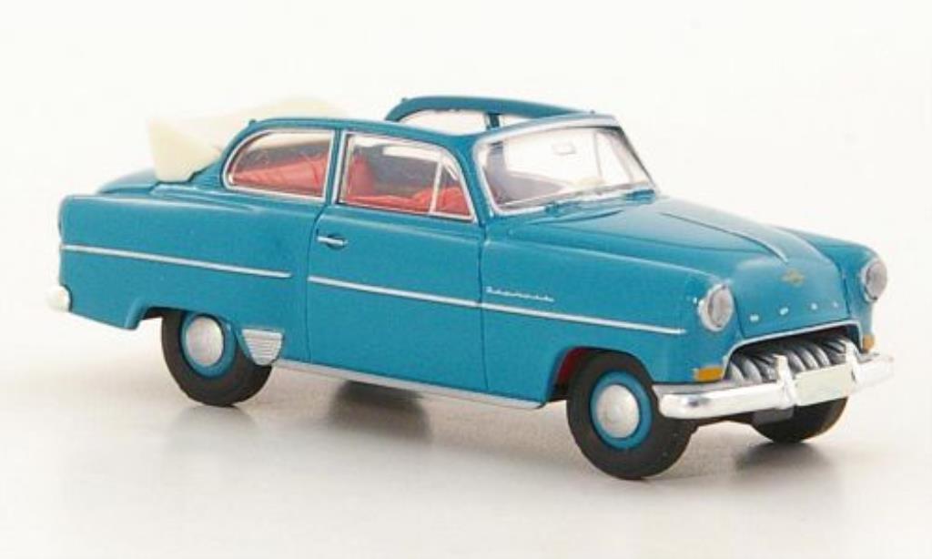 Opel Olympia 1/87 Brekina Rekord Cabrio-Sedan turkis modelauto