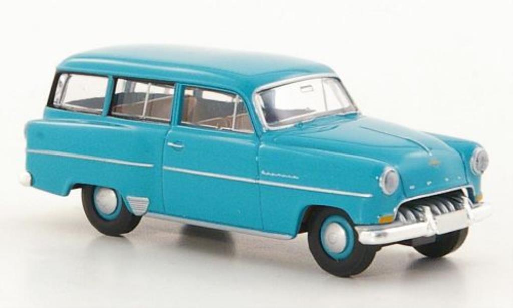 Opel Olympia 1/87 Brekina Rekord Caravan turkis modelauto