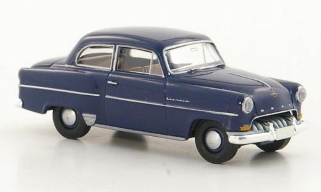 Opel Olympia 1/87 Brekina Rekord blauw modelauto