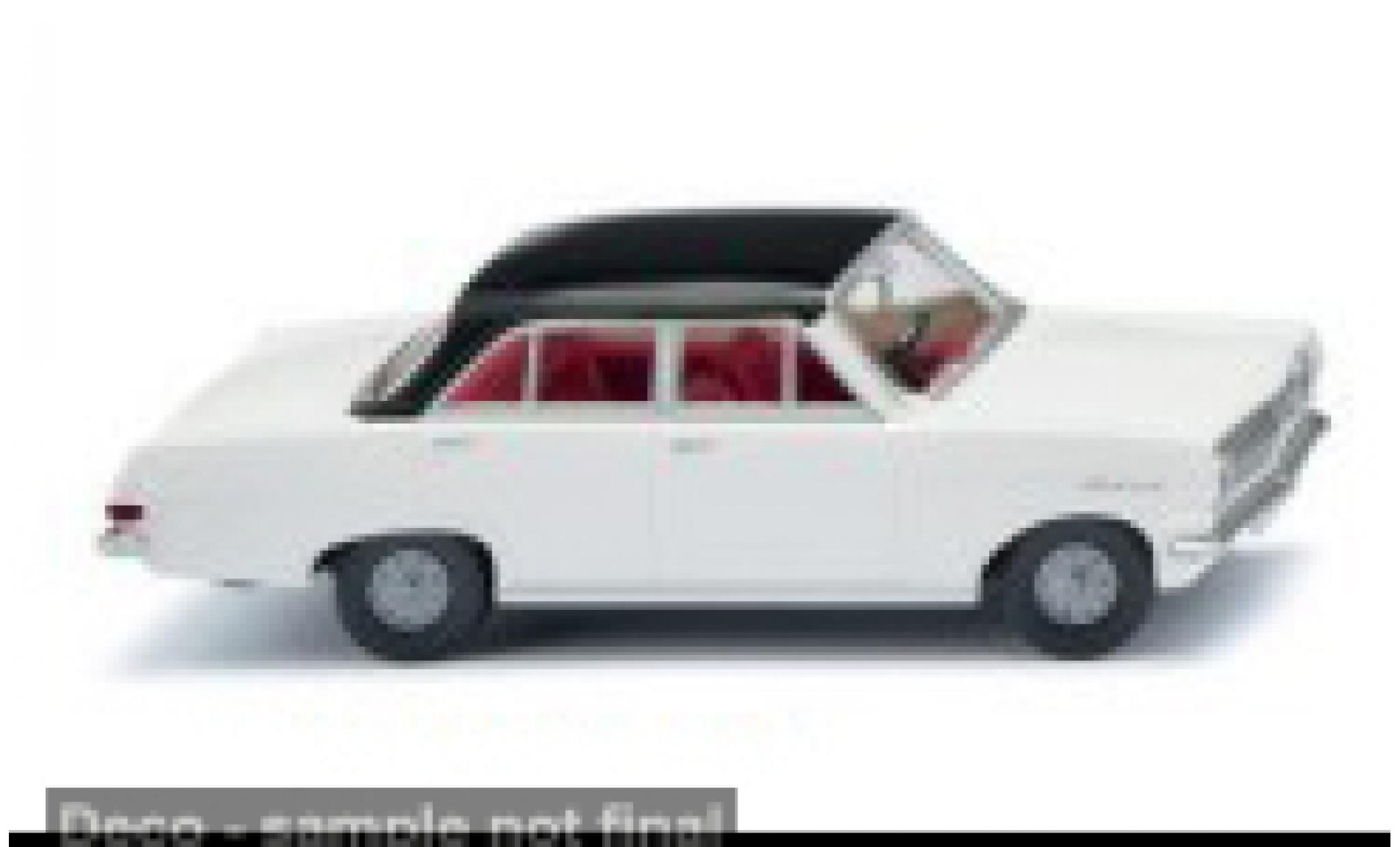 Opel Rekord 1/87 Wiking A wit/zwart 1963 1:87 modelauto