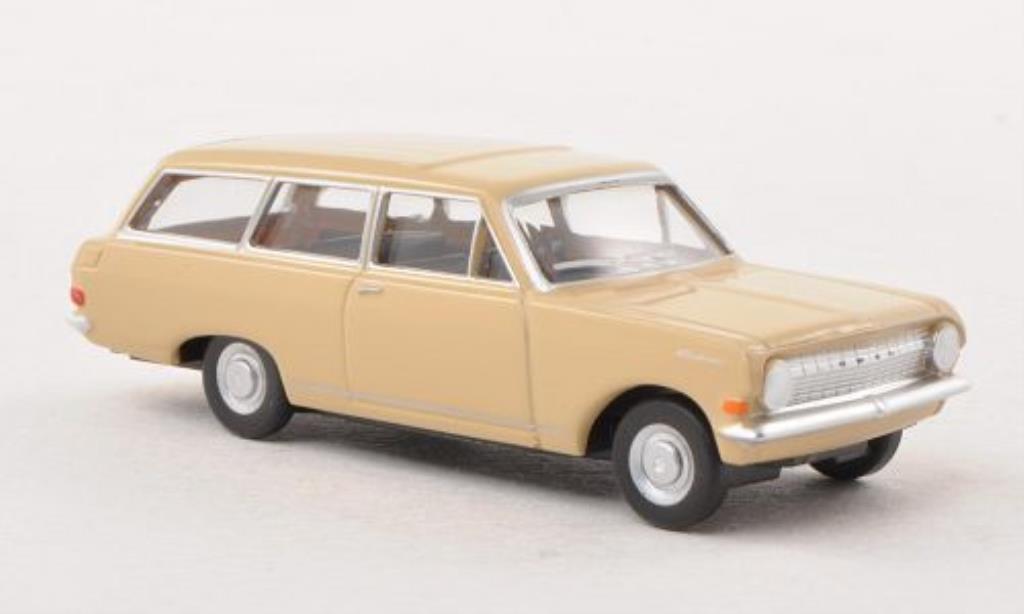 Opel Rekord 1/87 Herpa CarAVan beige modelauto