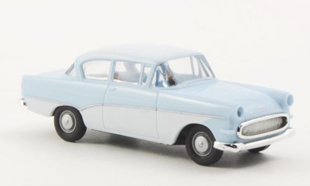 Opel Rekord 1/87 Brekina PI blauw/wit modelauto