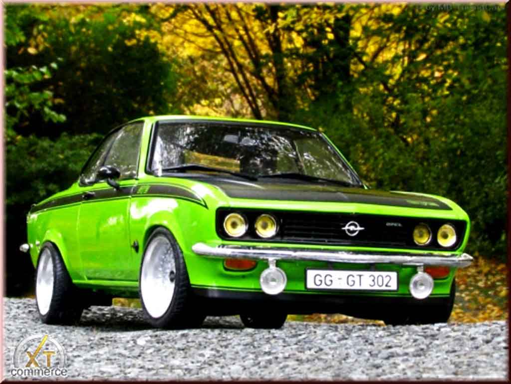 Opel Manta A gt/e groen 1975 jantes bbs bords larges 1/18 Norev
