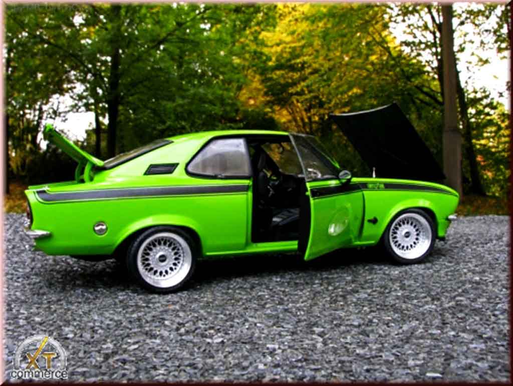 Opel Manta A gt/e groen 1975 jantes bbs bords larges 1/18 Norev