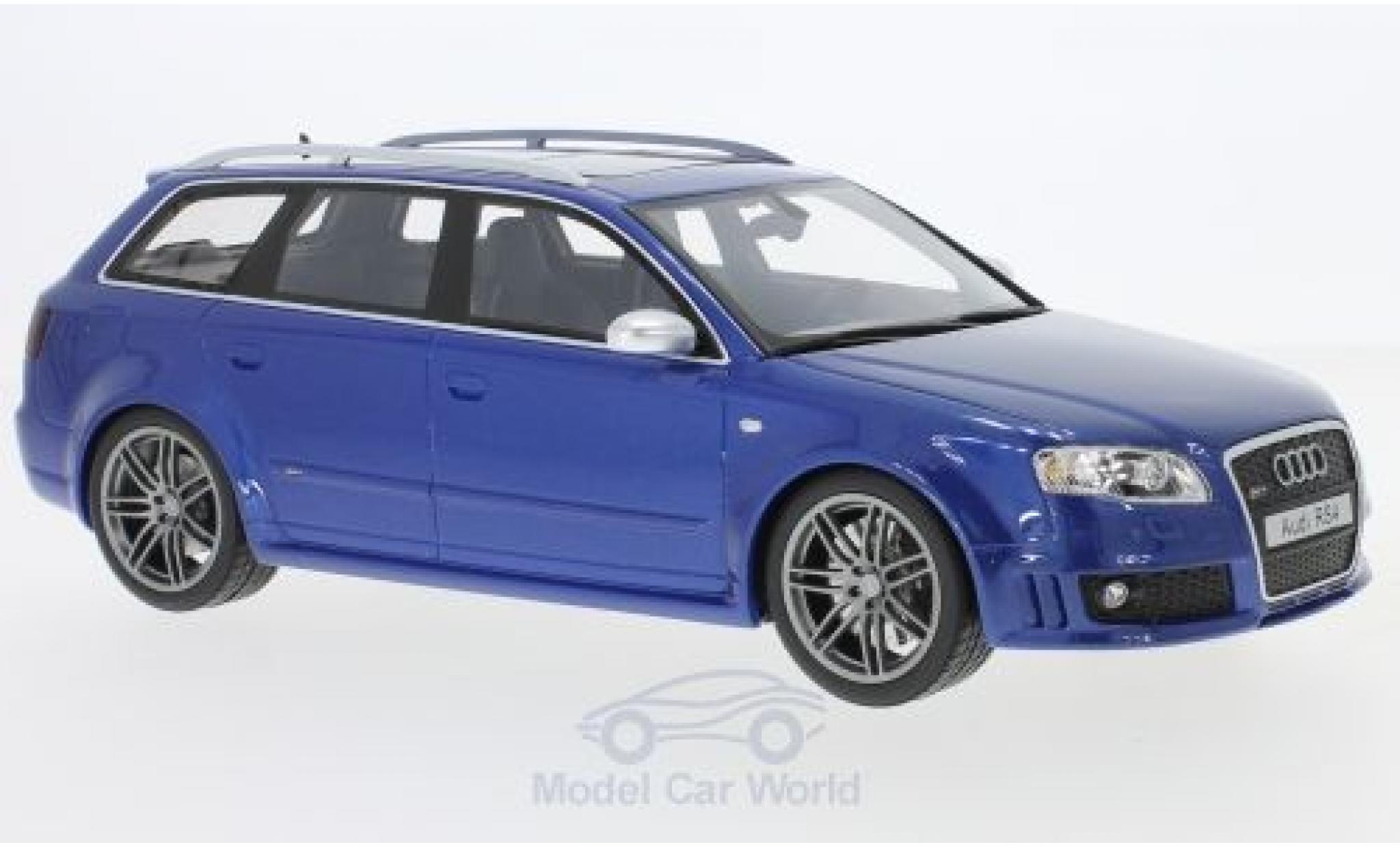 Audi RS4 1/18 Ottomobile (B7) metallic blauw 2005 modelauto