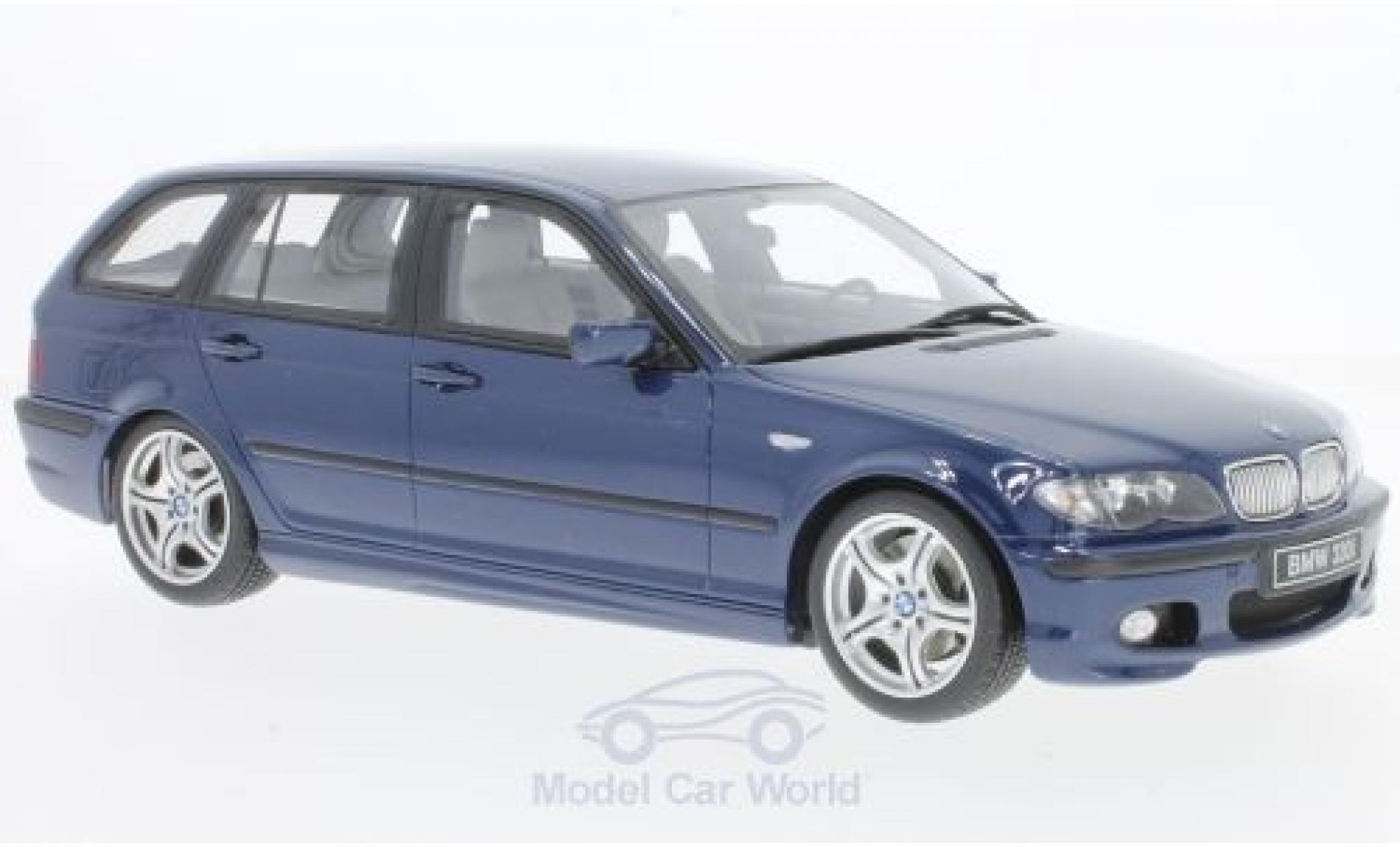 Bmw 330 E46 1/18 Ottomobile i (E46) Touring M Pack metallic blauw 2005 modelauto
