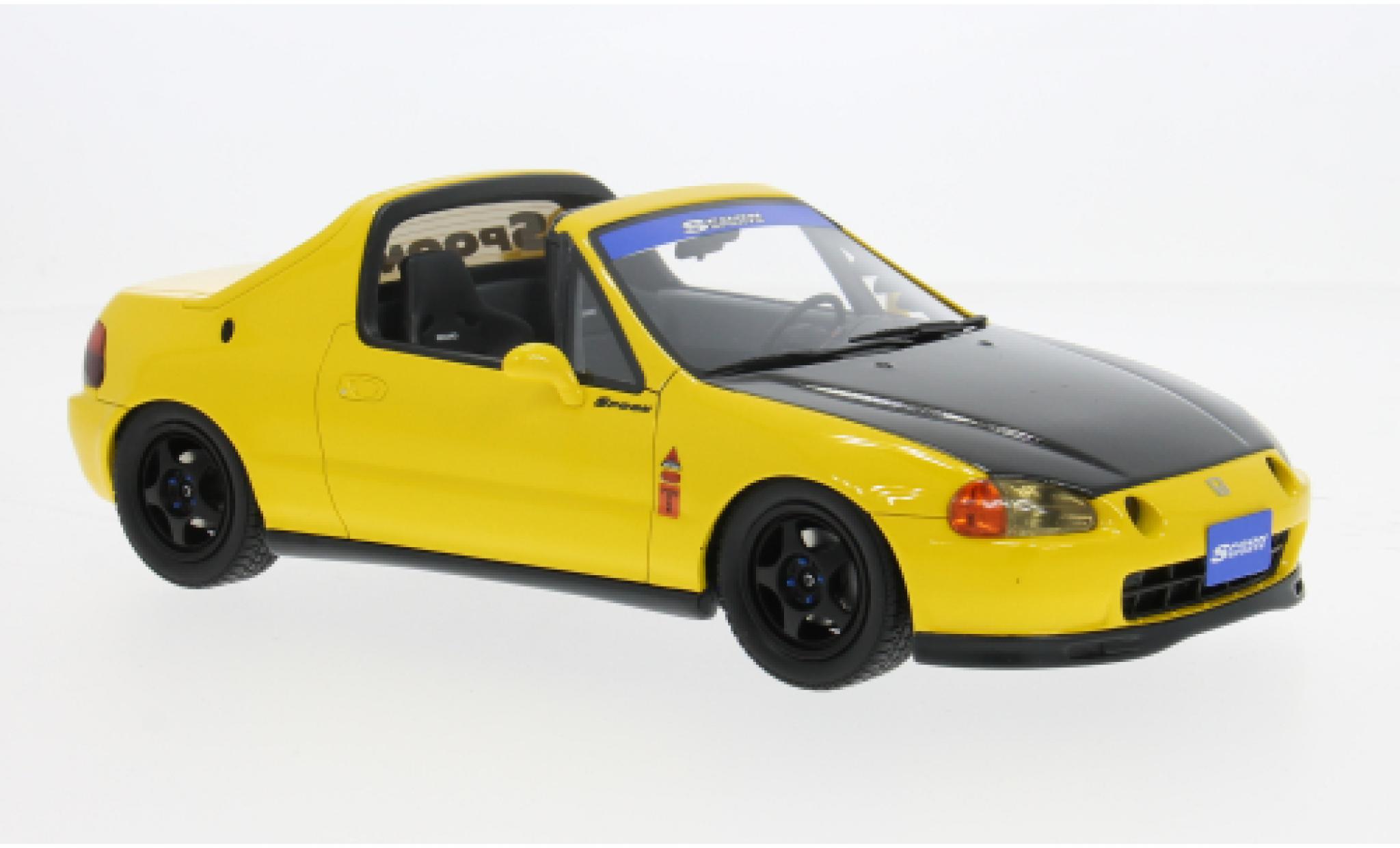 Honda Civic 1/18 Ottomobile Del Sol geel/zwart 1996 1:18 modelauto