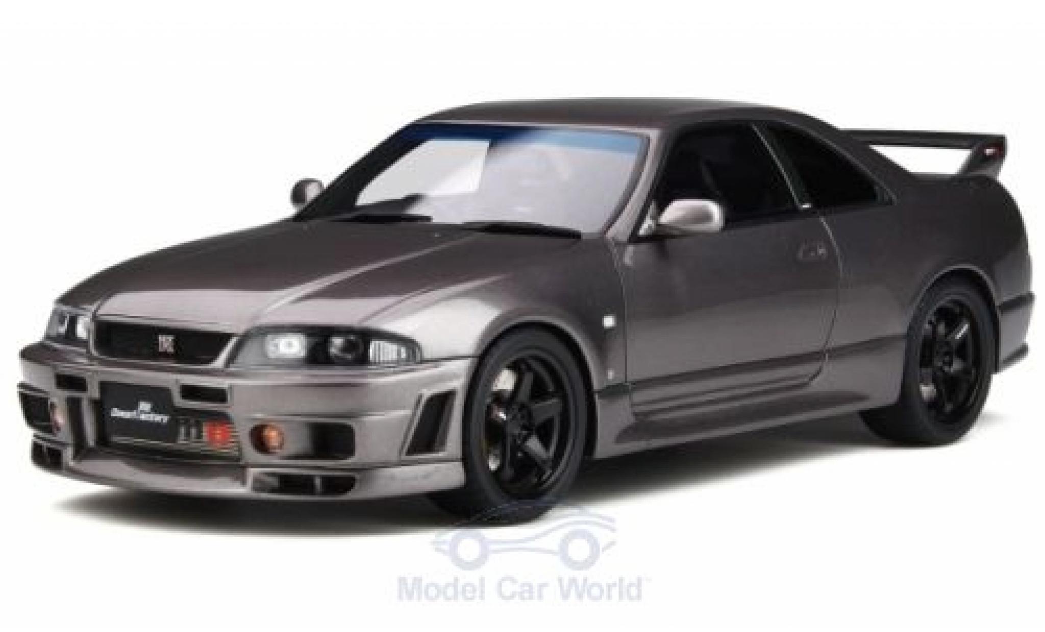 Nissan Skyline 1/18 Ottomobile GT-R (BCNR33) metallic grijs RHD Grand Touring Car by Omori Factory modelauto