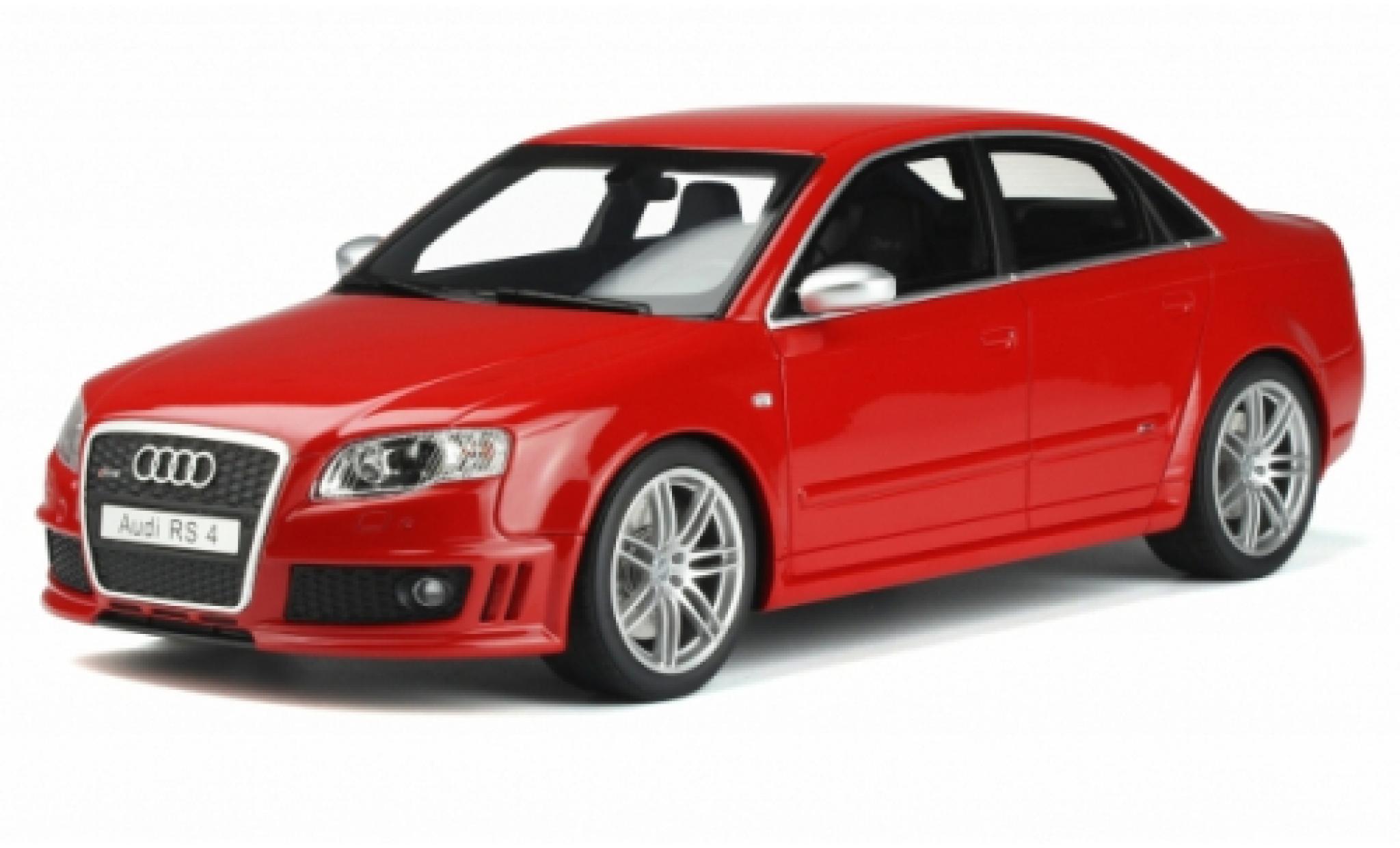 Audi RS4 1/18 Ottomobile (B7) 4.2 FSI rood 2005 modelauto