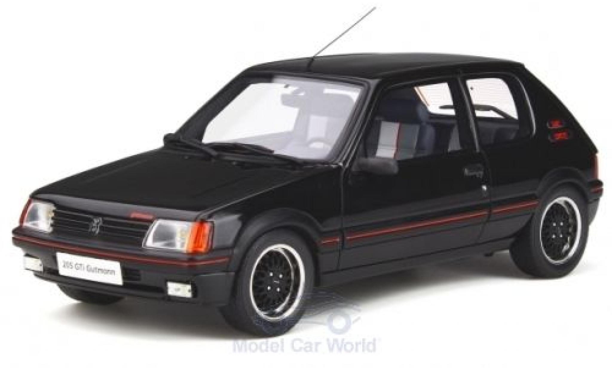 Peugeot 205 1/18 Ottomobile GTI Gutmann zwart 1988 modelauto