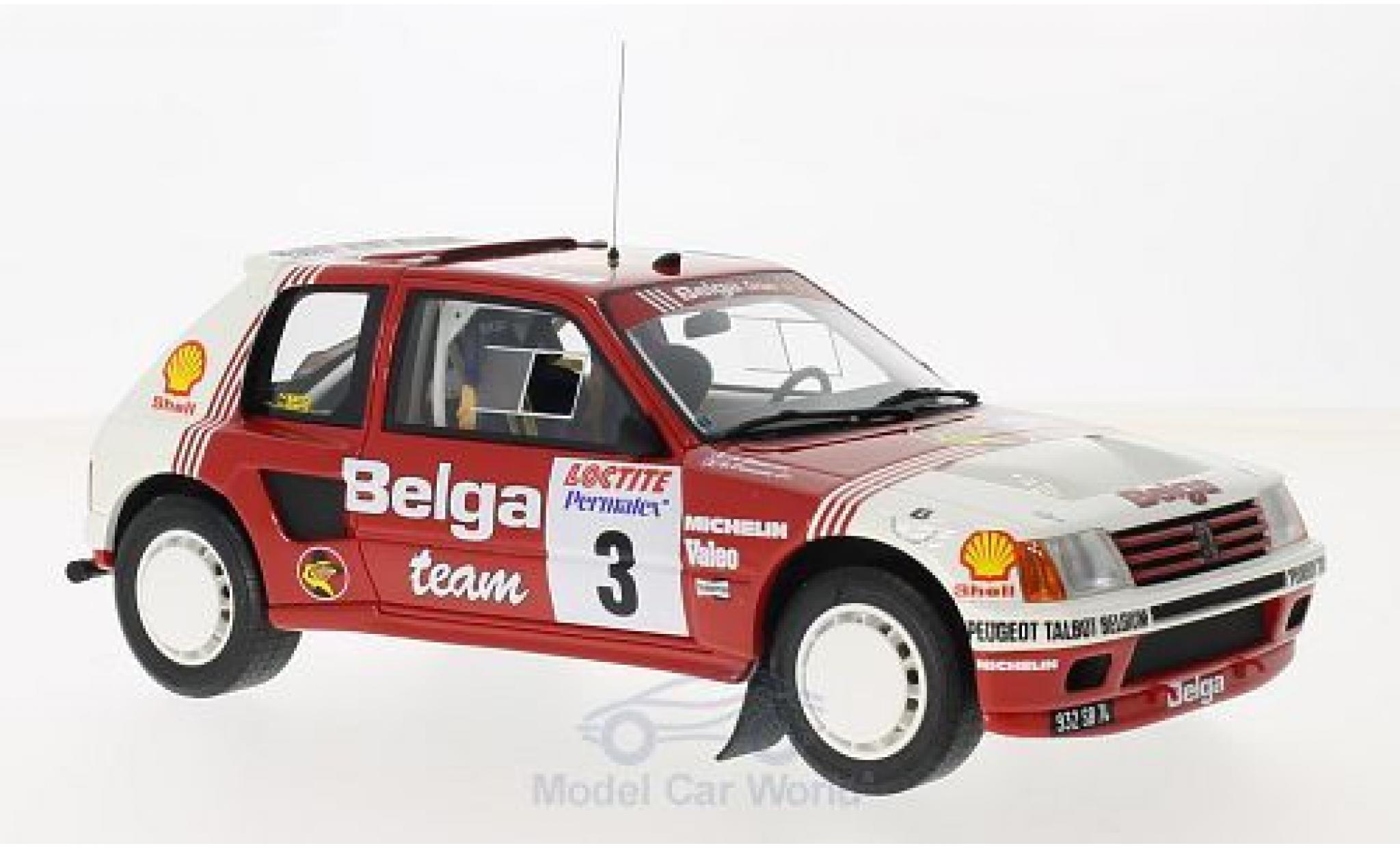 Peugeot 205 Rallye 1/18 Ottomobile T16 Gruppe B No.3 Belga Rallye Ypres 1985 B.Darniche/A.Mahe modelauto