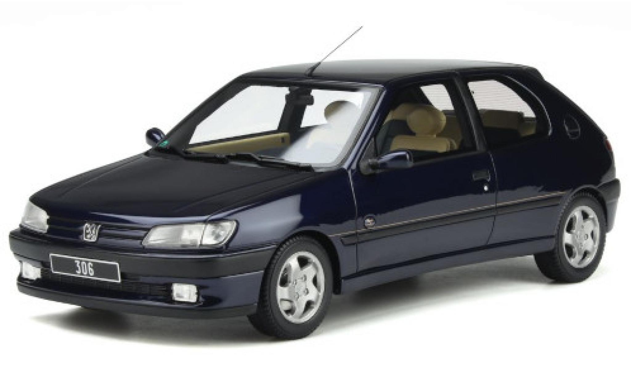 Peugeot 306 1/18 Ottomobile Eden Park metallic blauw 1995 modelauto