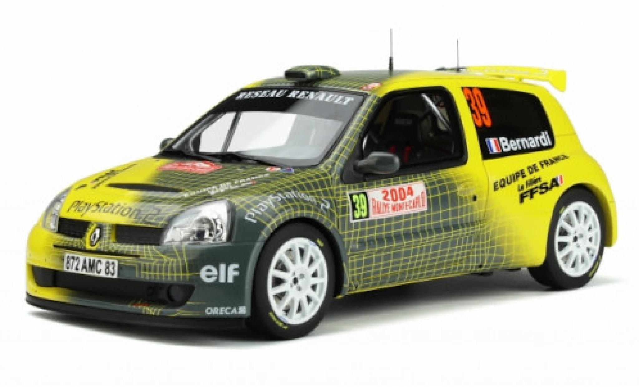 Renault Clio 1/18 Ottomobile II Super 1600 No.39 Rallye WM Rallye Monte Carlo 2004 N.Bernardi/D.Giraudet modelauto
