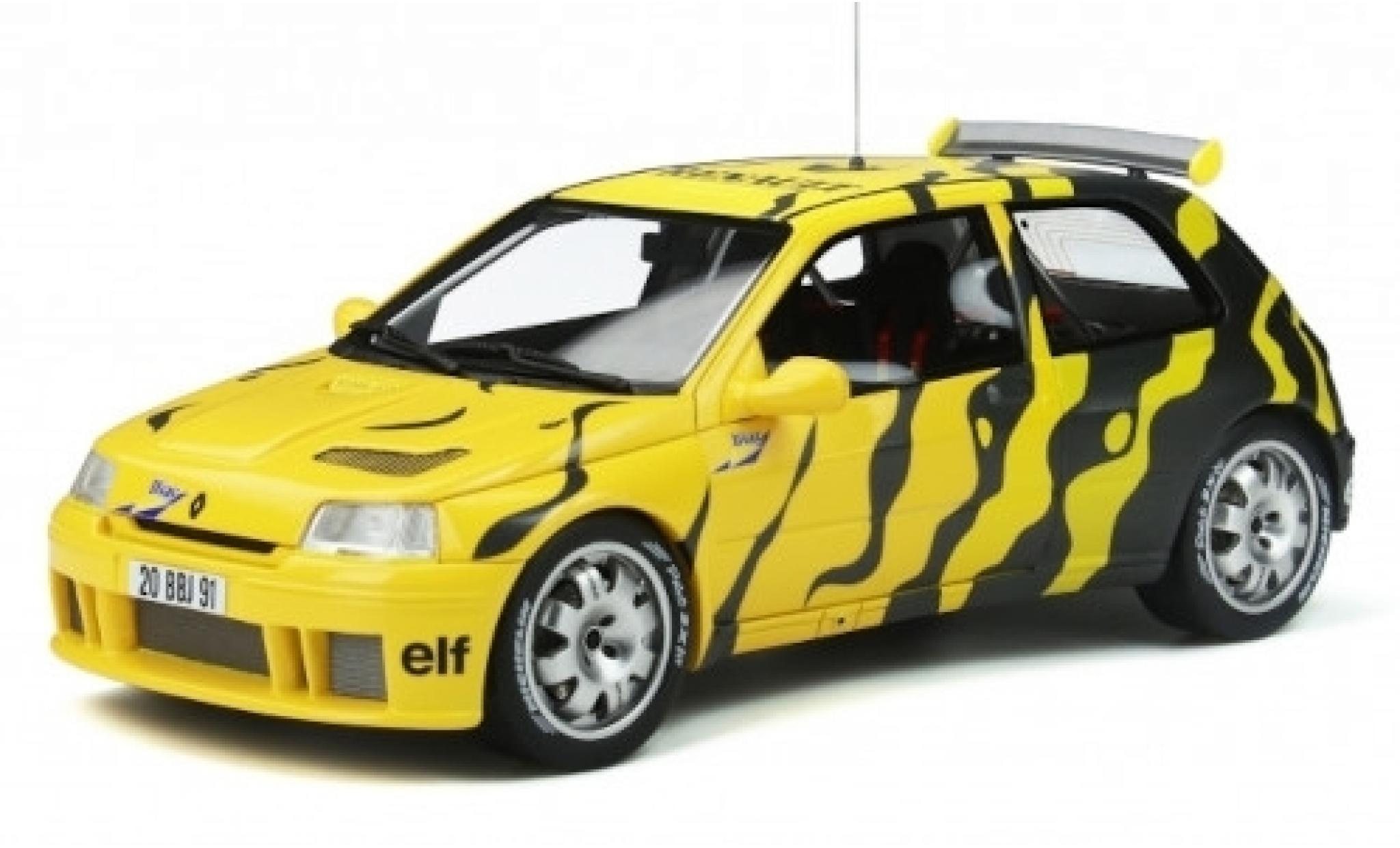 Renault Clio 1/18 Ottomobile Maxi geel/zwart Diac 1995 v&eacute;hicule de pr&eacute;sentation modelauto