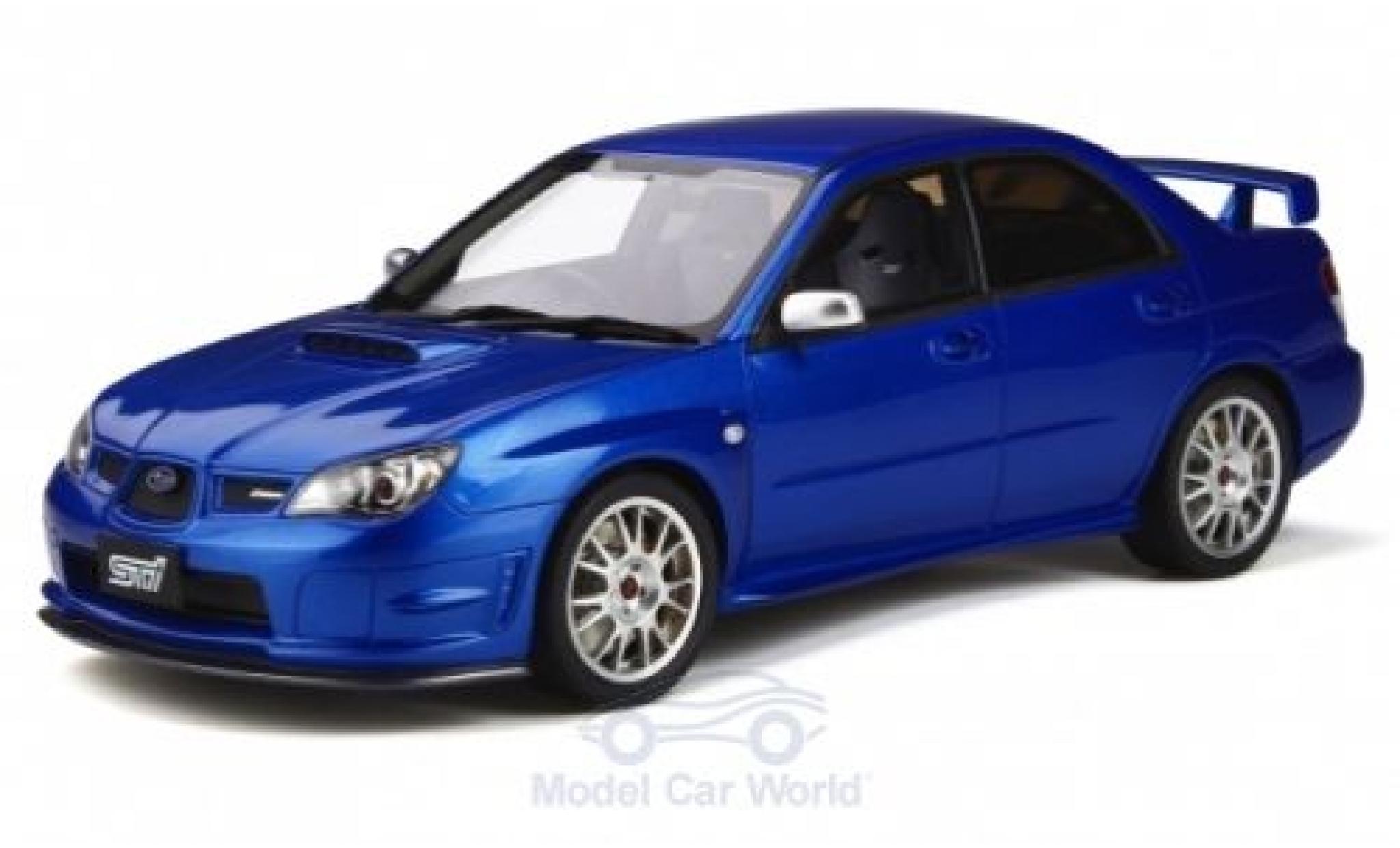 Subaru Impreza 1/18 Ottomobile STI (S204) metallic blauw RHD 2006 modelauto