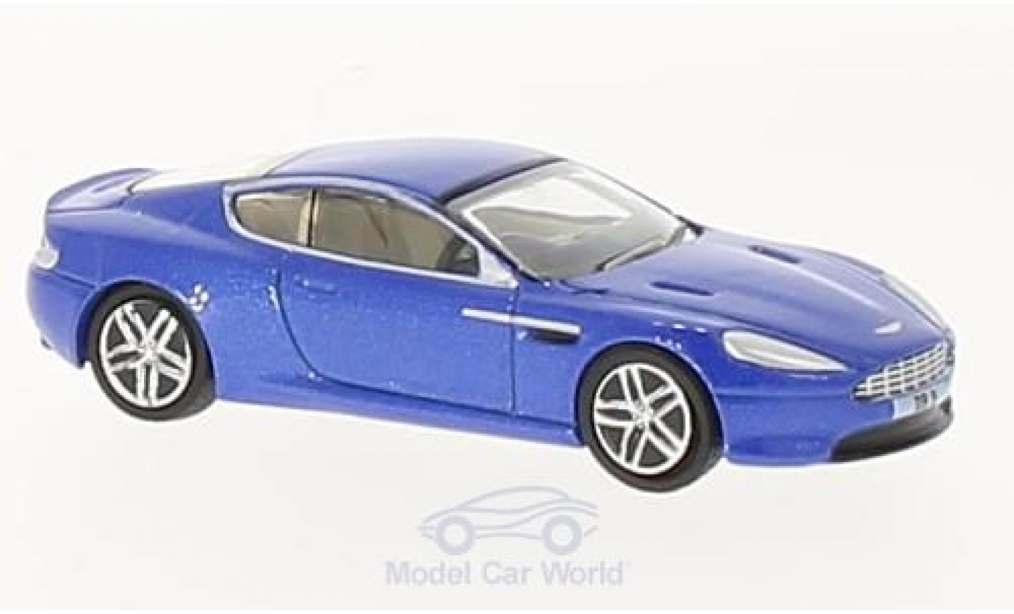 Aston Martin DB9 1/76 Oxford Coupe metallic blauw modelauto