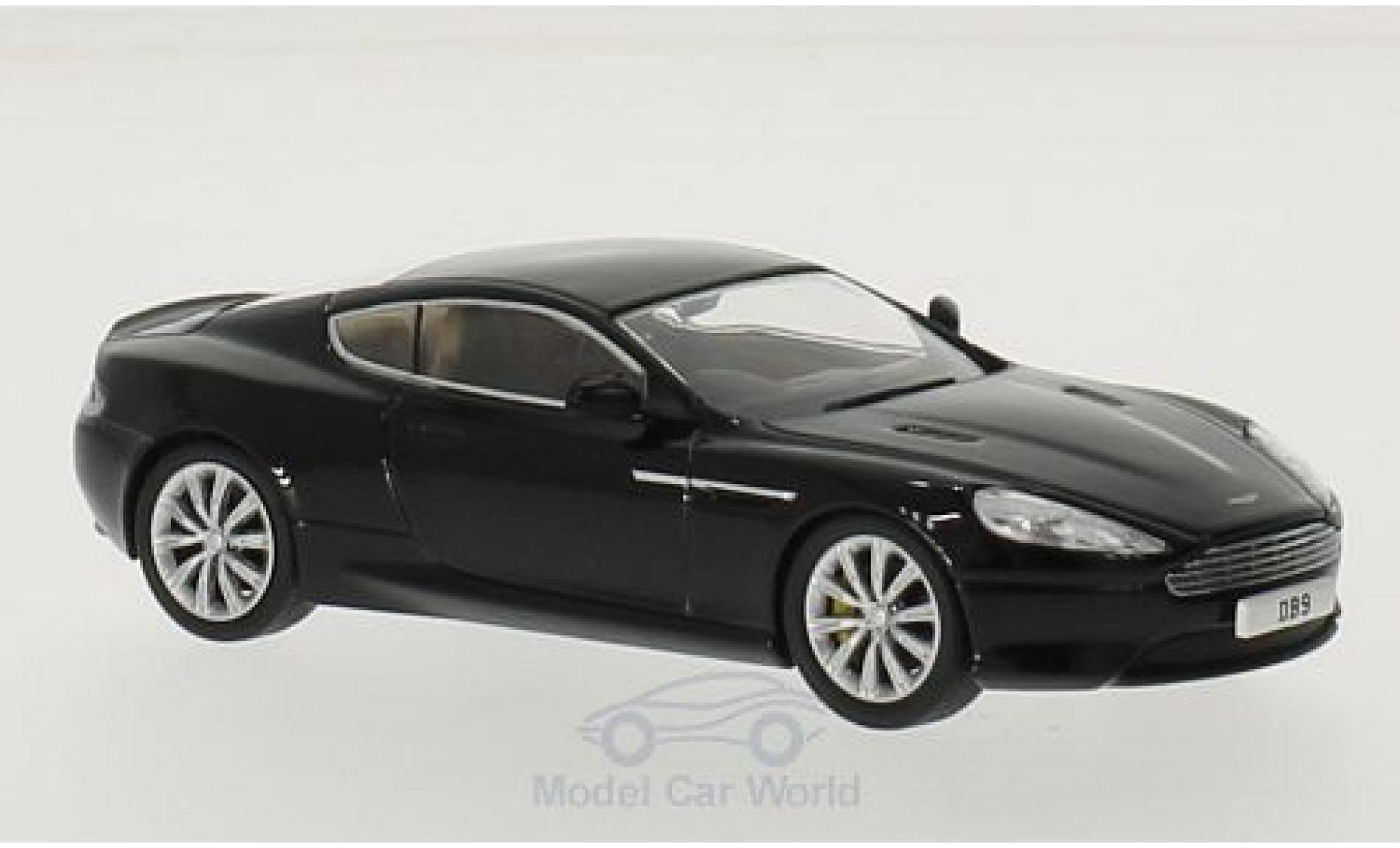 Aston Martin DB9 1/43 Oxford Coupe zwart RHD modelauto
