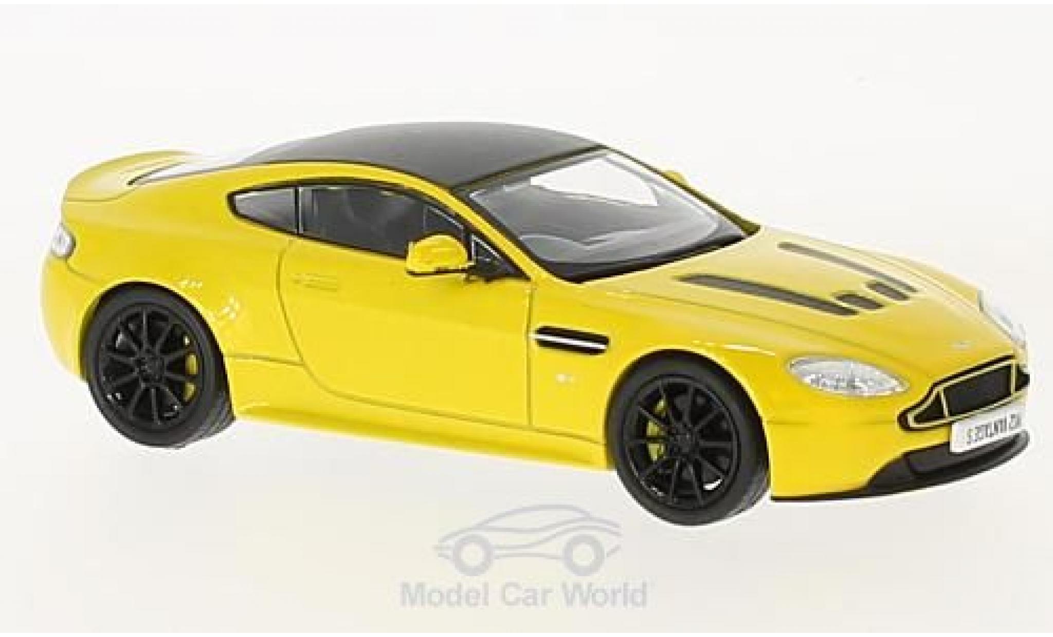 Aston Martin Vantage 1/43 Oxford S metallic geel/zwart RHD modelauto
