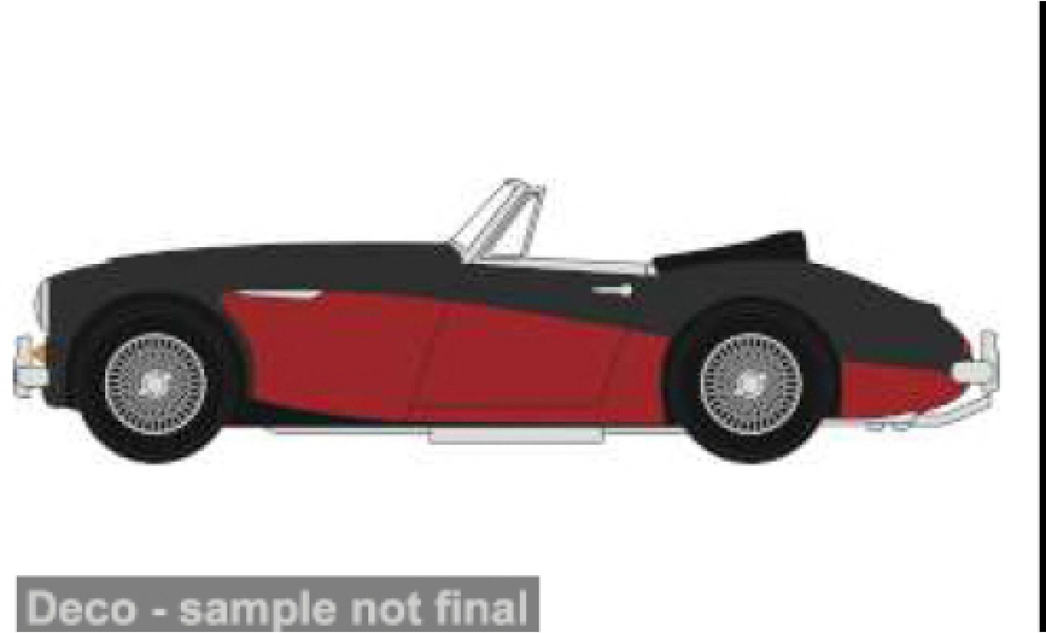 Austin Healey 3000 1/76 Oxford zwart/rood 1:76 modelauto