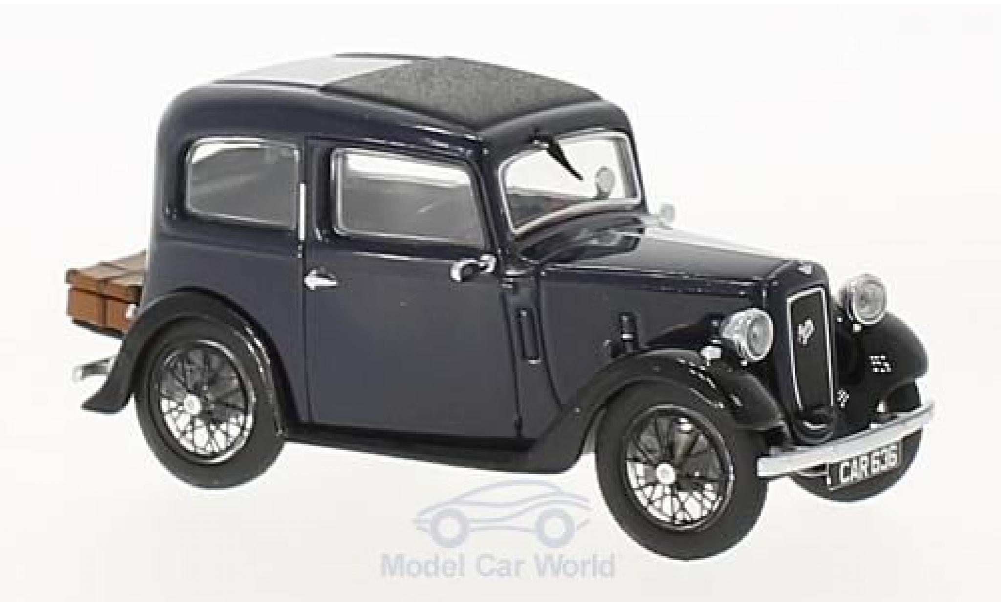 Austin Seven 1/43 Oxford Ruby Saloon blauw RHD modelauto