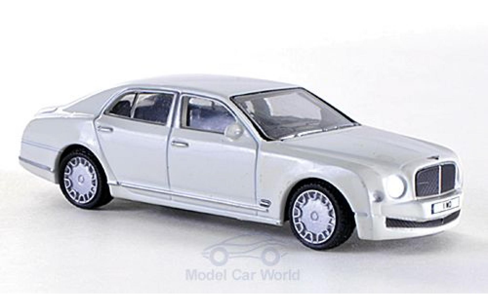 Bentley Mulsanne 1/76 Oxford wit RHD modelauto