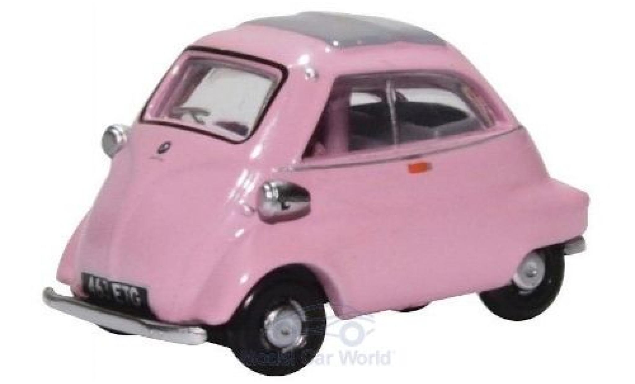 Bmw Isetta 1/76 Oxford roze modelauto
