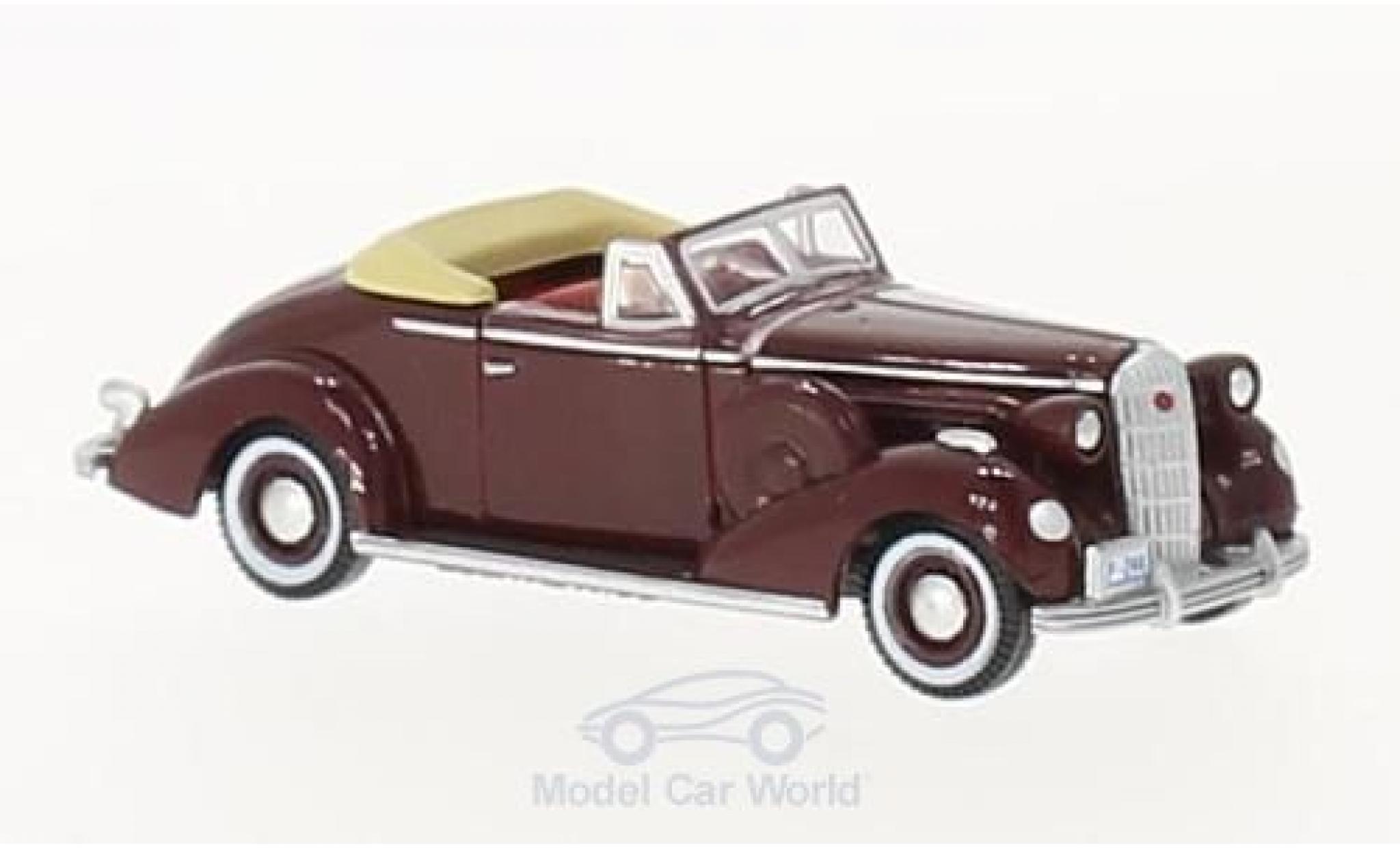 Buick Special 1/87 Oxford Cabriolet Coupe rood 1936 modelauto