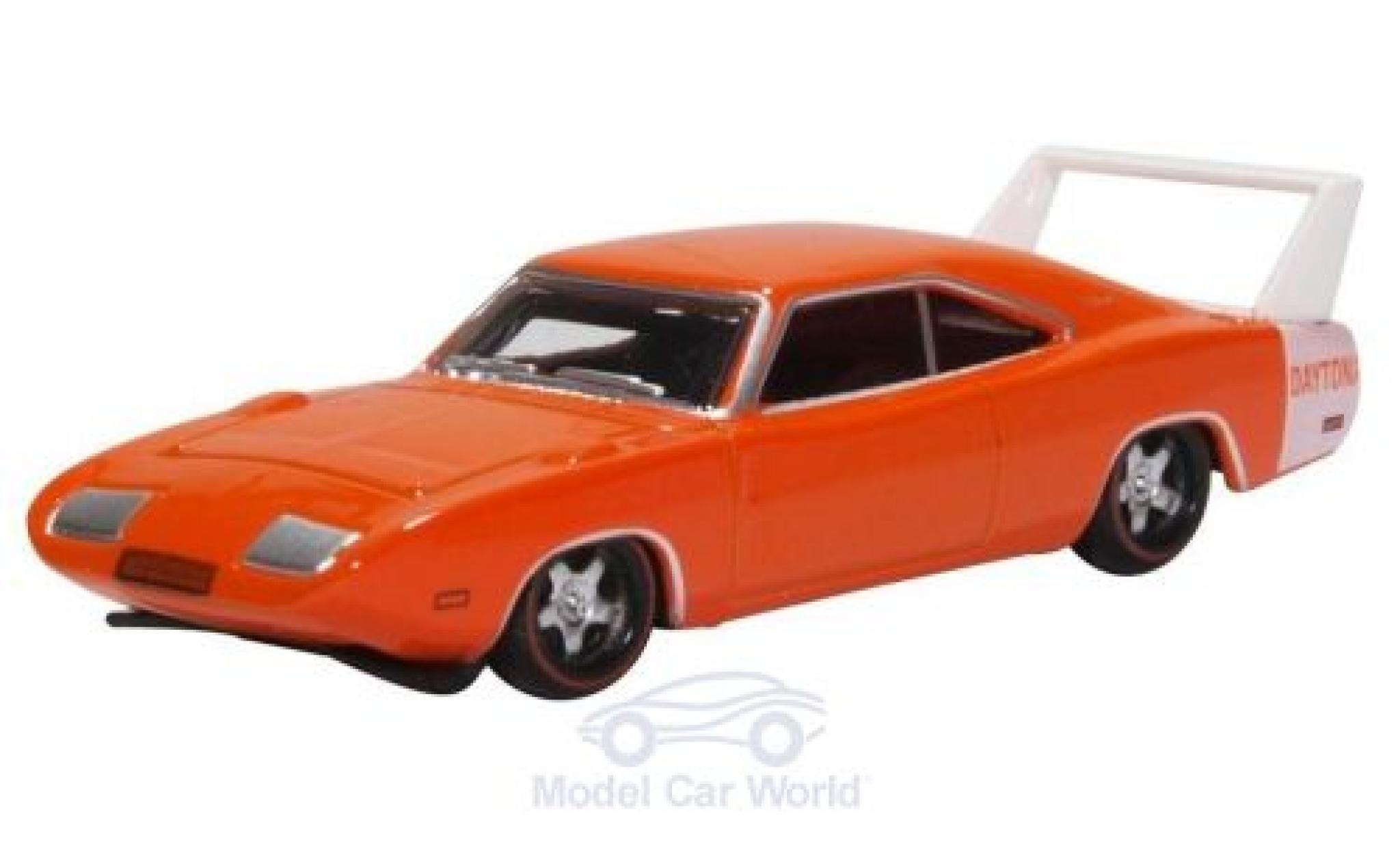 Dodge Charger 1/87 Oxford Daytona oranje/wit 1969 modelauto