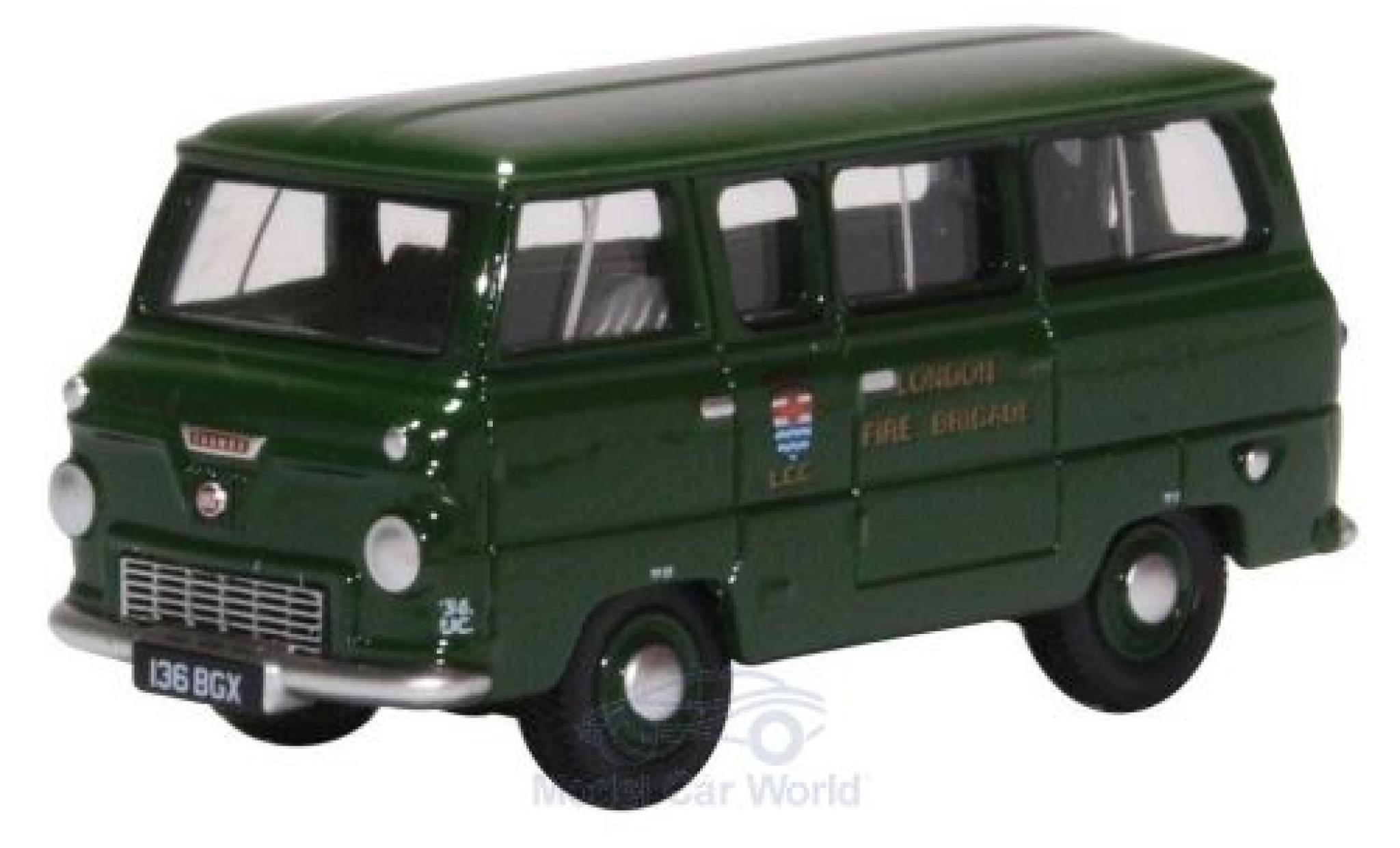 Ford 400E 1/76 Oxford Minibus groen London Fire Brigade modelauto