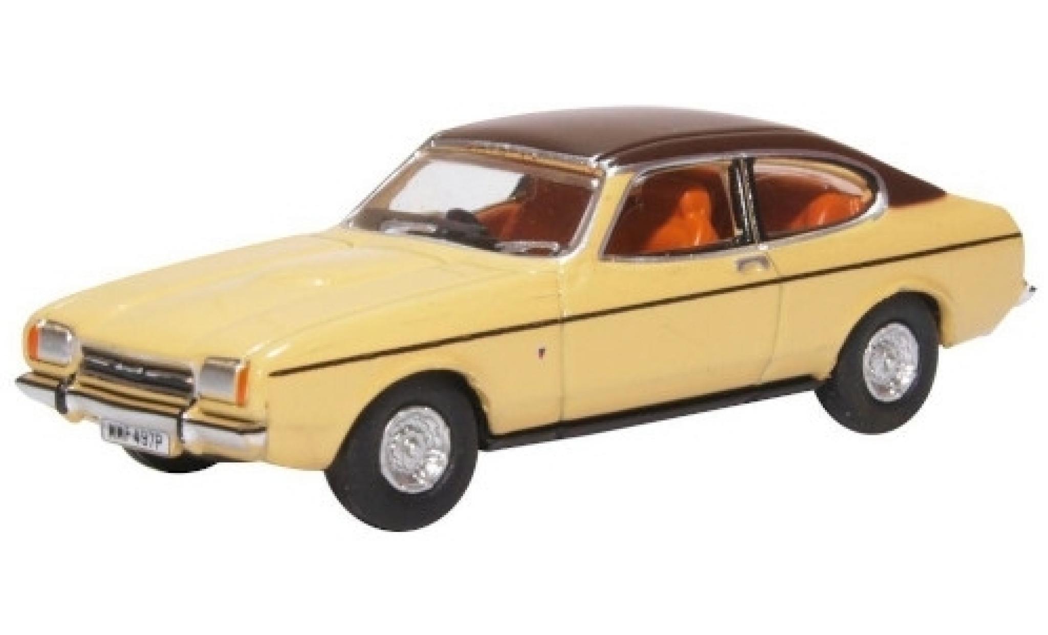 Ford Capri 1/76 Oxford Mk2 beige/matt-bruin RHD modelauto