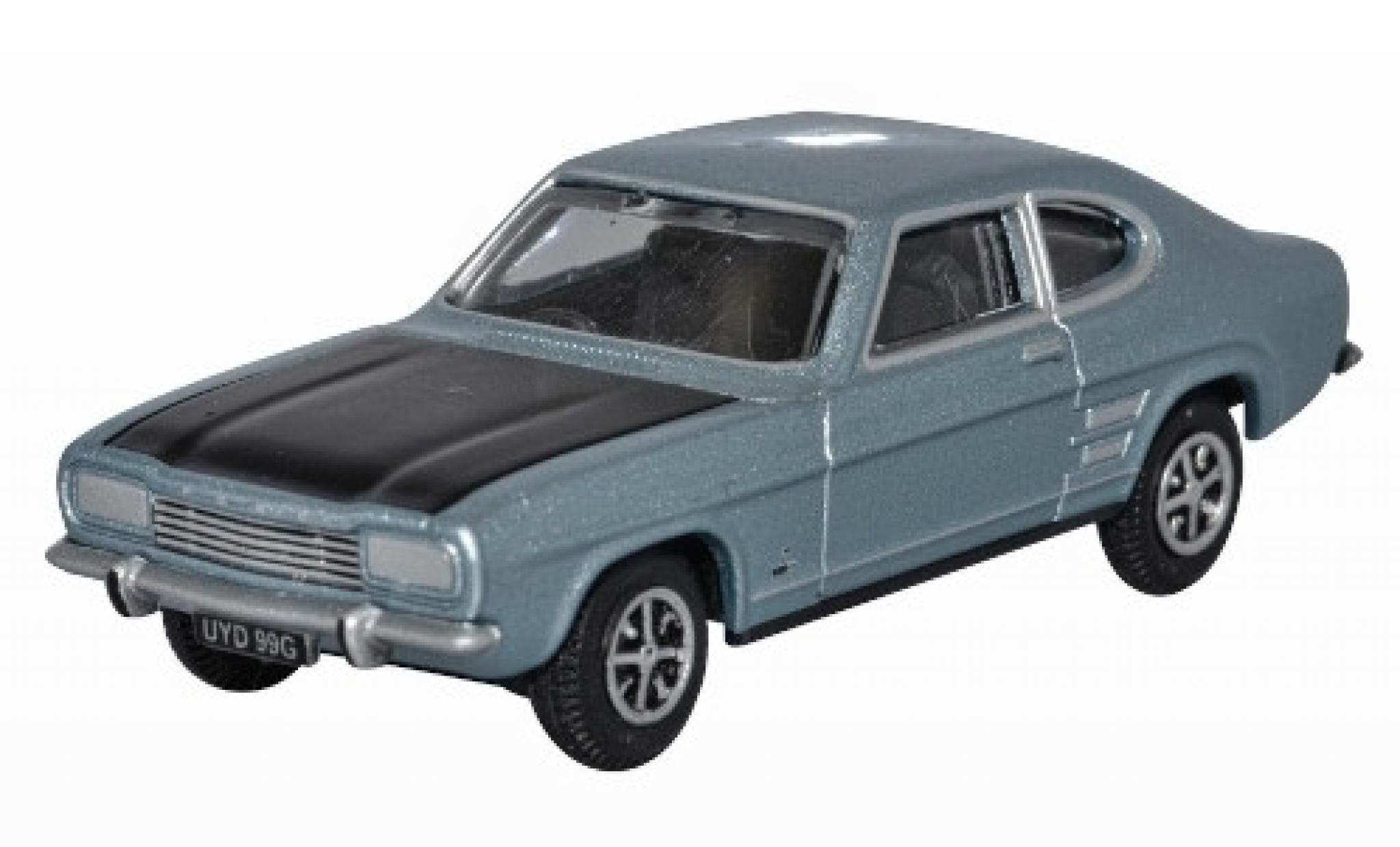 Ford Capri 1/76 Oxford MkI metallic blauw/zwart RHD modelauto