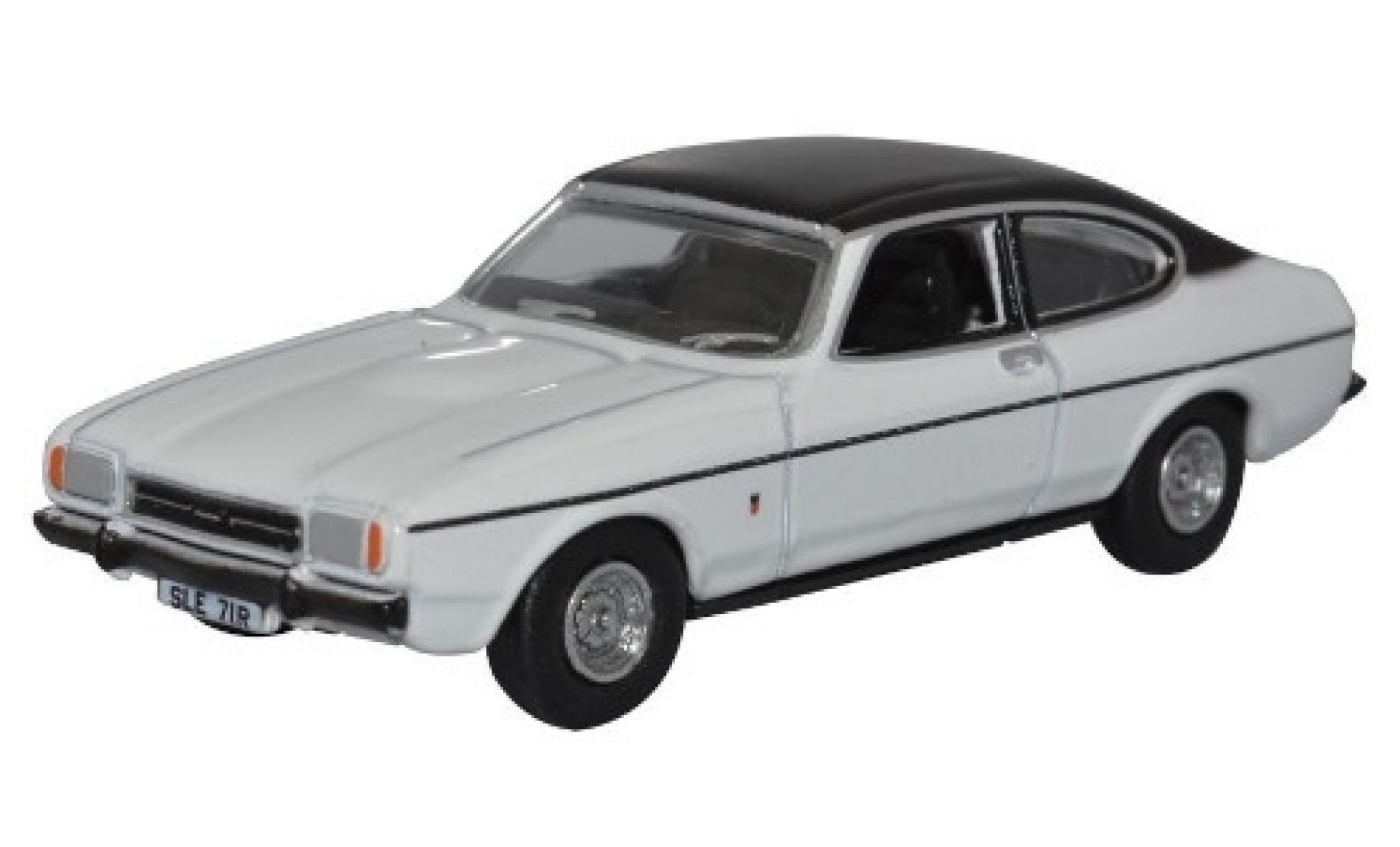 Ford Capri 1/76 Oxford MkII wit/matt-zwart RHD 1974 modelauto