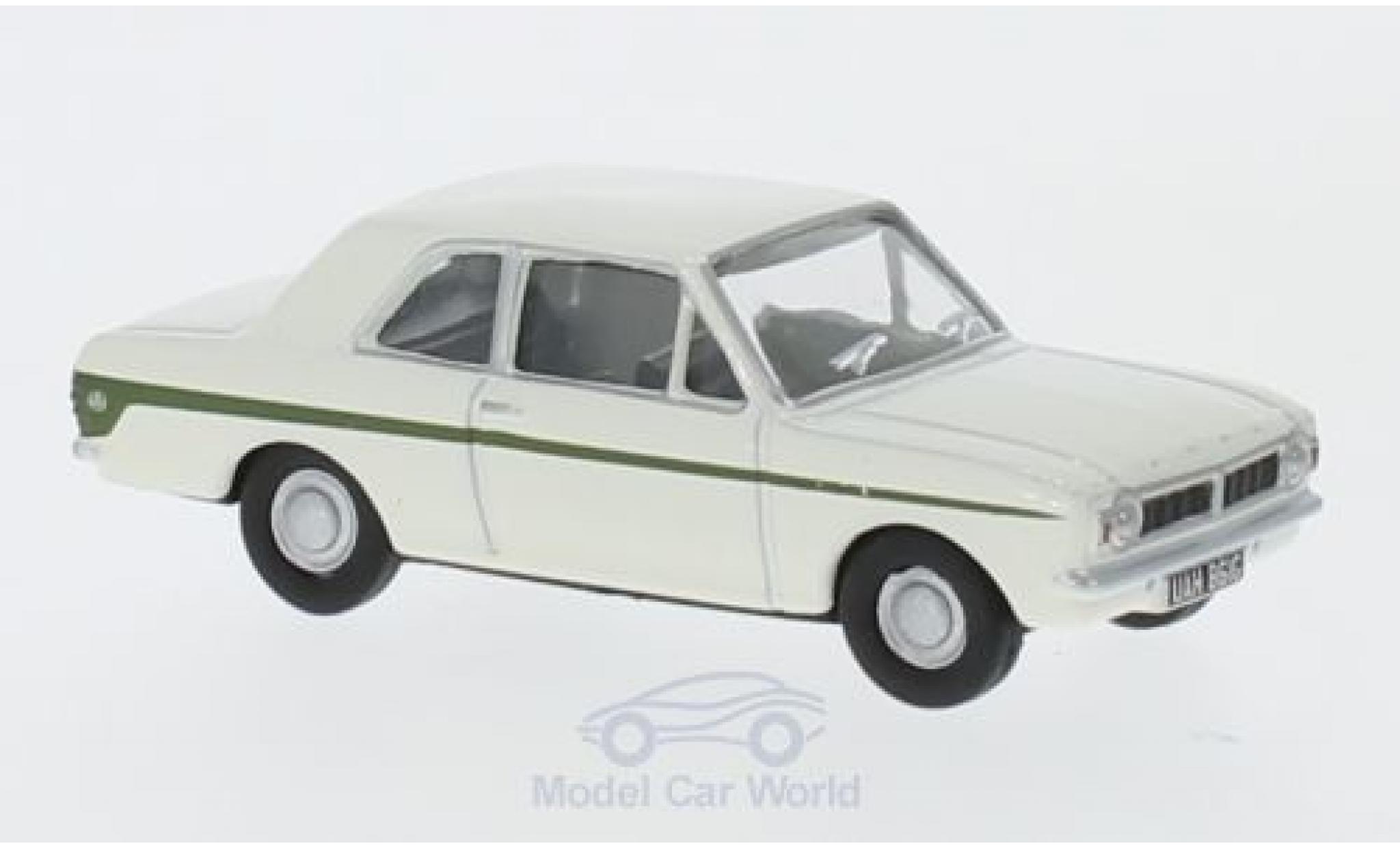 Ford Cortina 1/76 Oxford MK2 wit/groen RHD modelauto