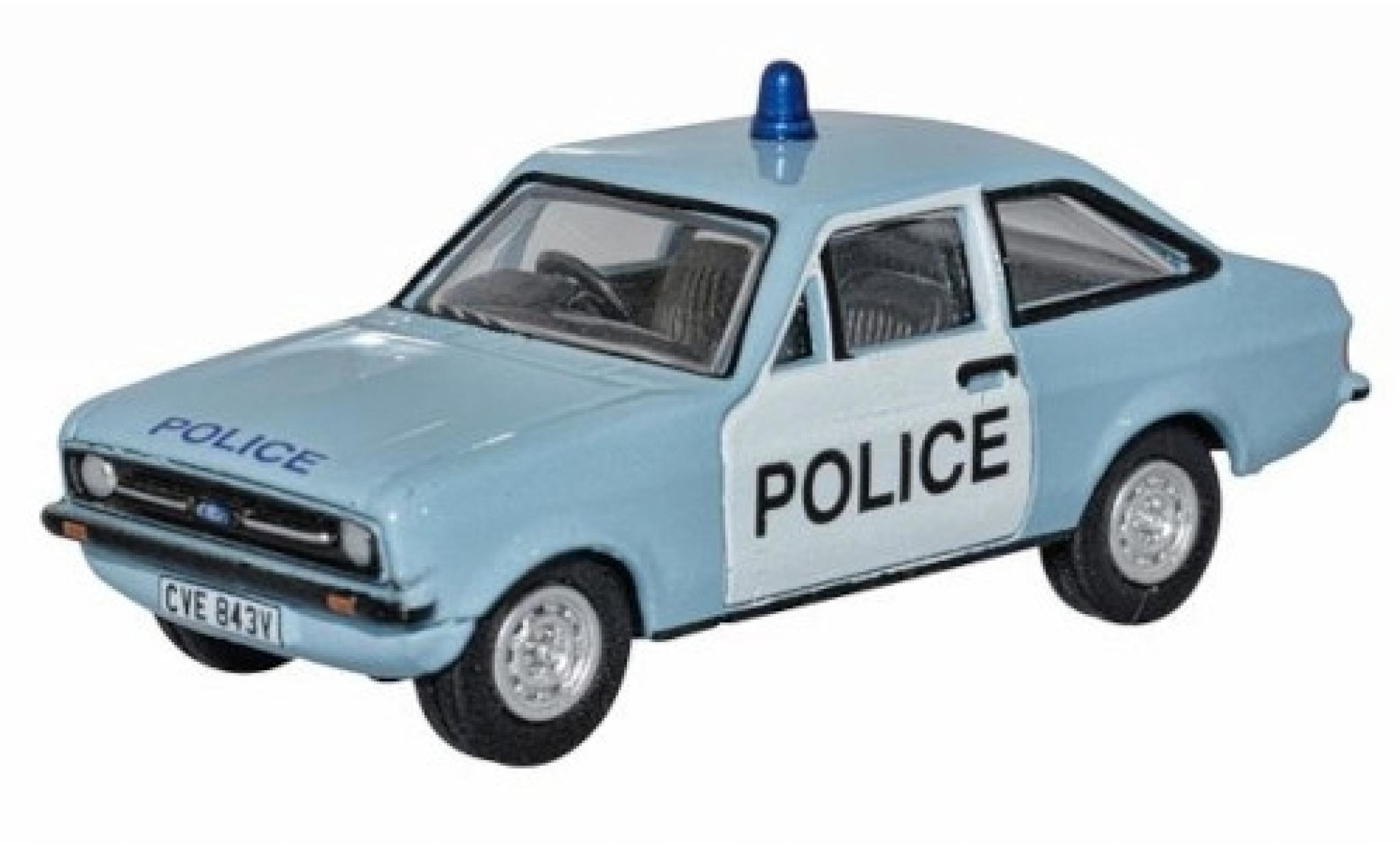 Ford Escort 1/76 Oxford MkII blauw/wit RHD Politie (UK) modelauto