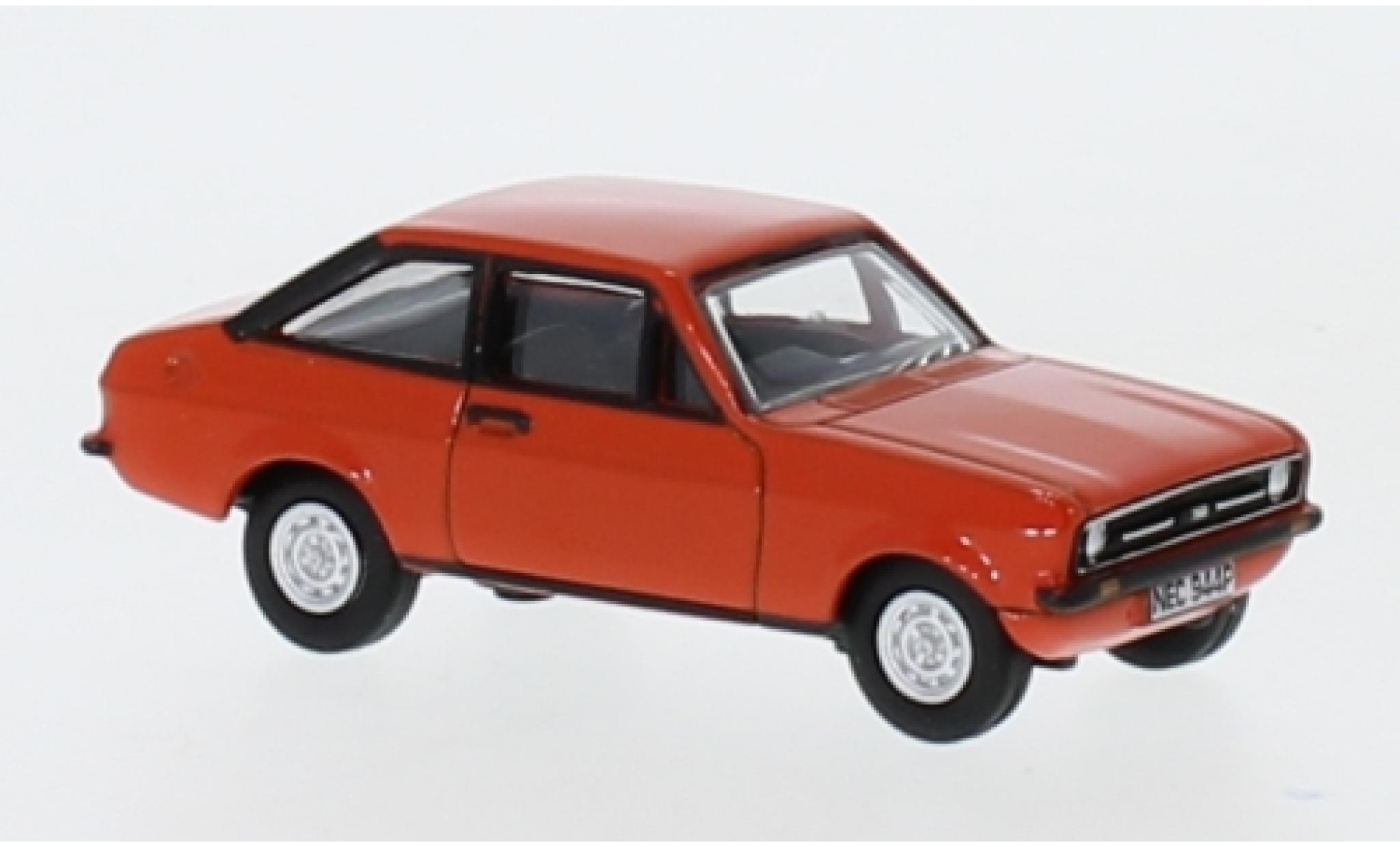 Ford Escort 1/76 Oxford MKII rood RHD modelauto