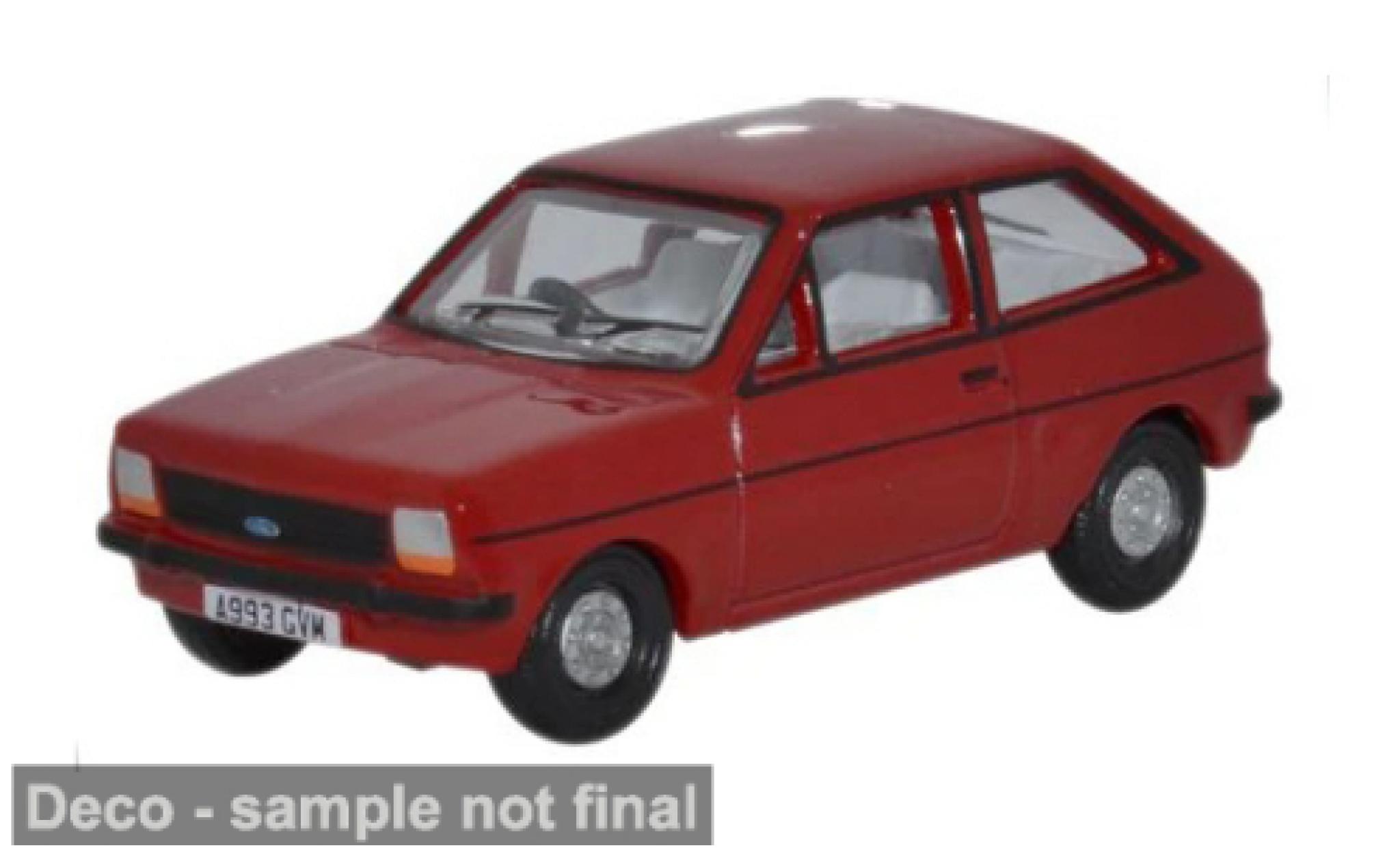 Ford Fiesta 1/76 Oxford MK I rood 1976 1:76 modelauto