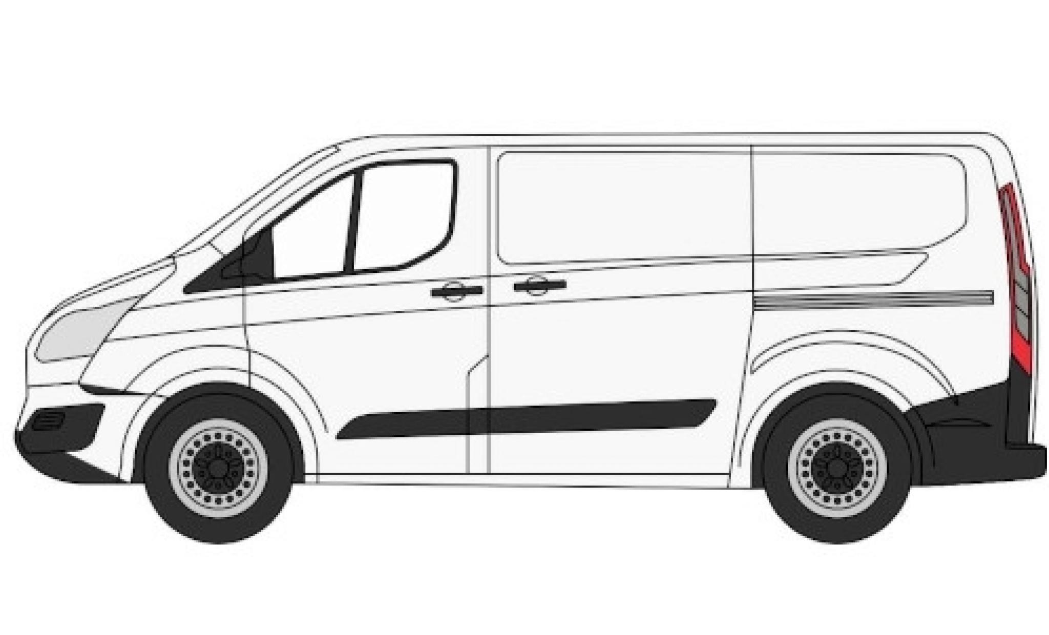 Ford Transit 1/76 Oxford Custom wit RHD modelauto